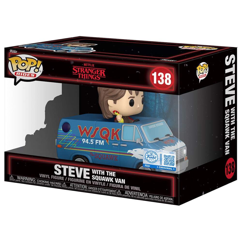 POP-figur Rides Deluxe Stranger Things 5 ​​Steve med Squawk-varevognen