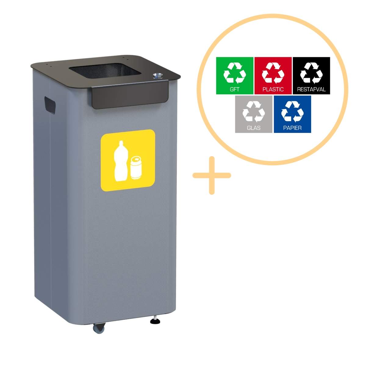 Gul 70L modulär avfallsbehållare – miljövänlig, hållbar | Hem & Hobby | Pryloteket