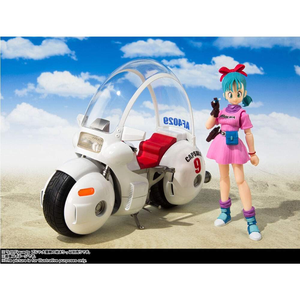 Dragon Ball Bulmas Motorcykel Hoipoi Kapsel Nr. 9 S.H. Figuarts figur 17 cm