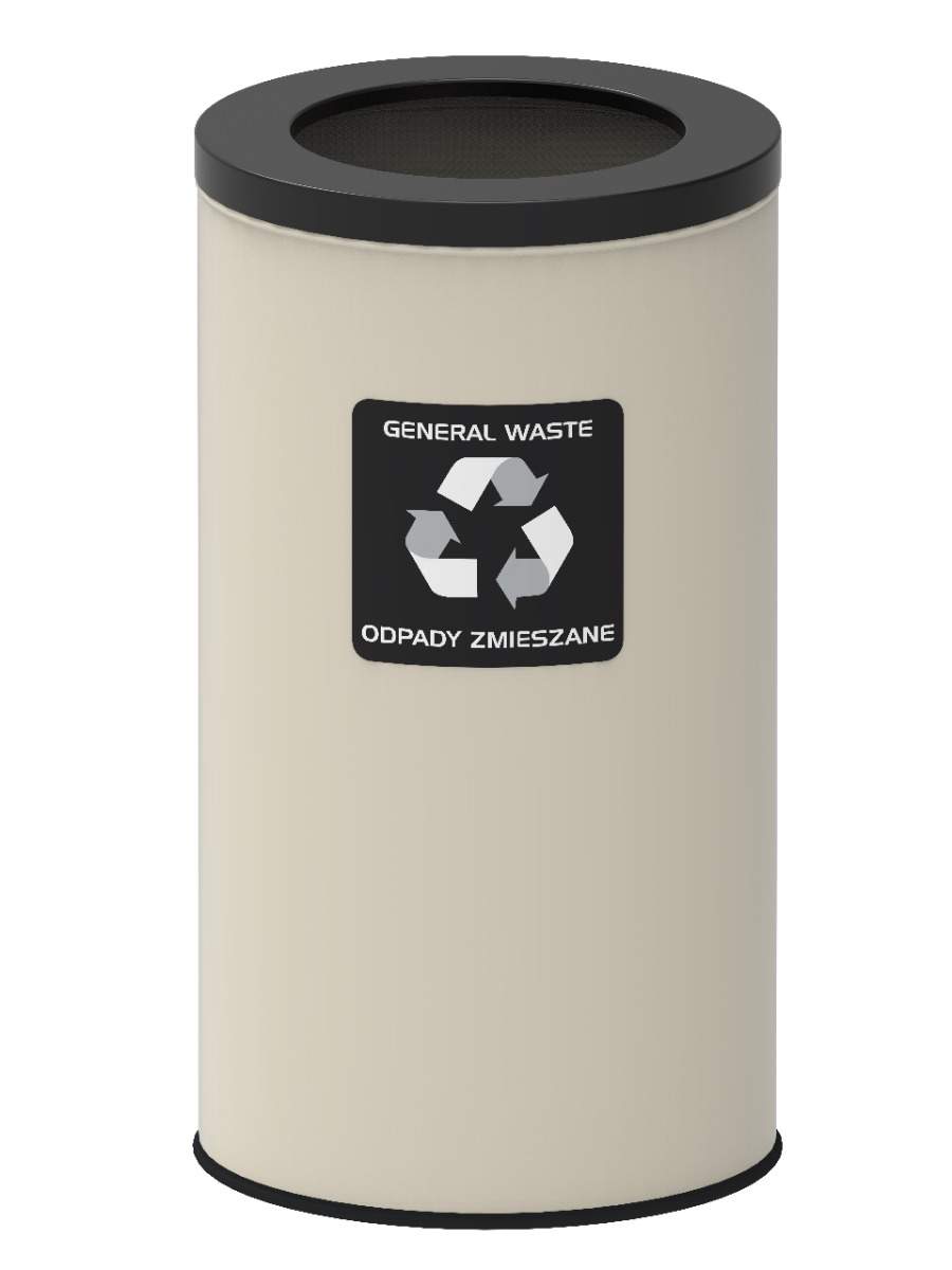 75L hvid genbrugsbeholder – Holdbart, miljøvenligt design