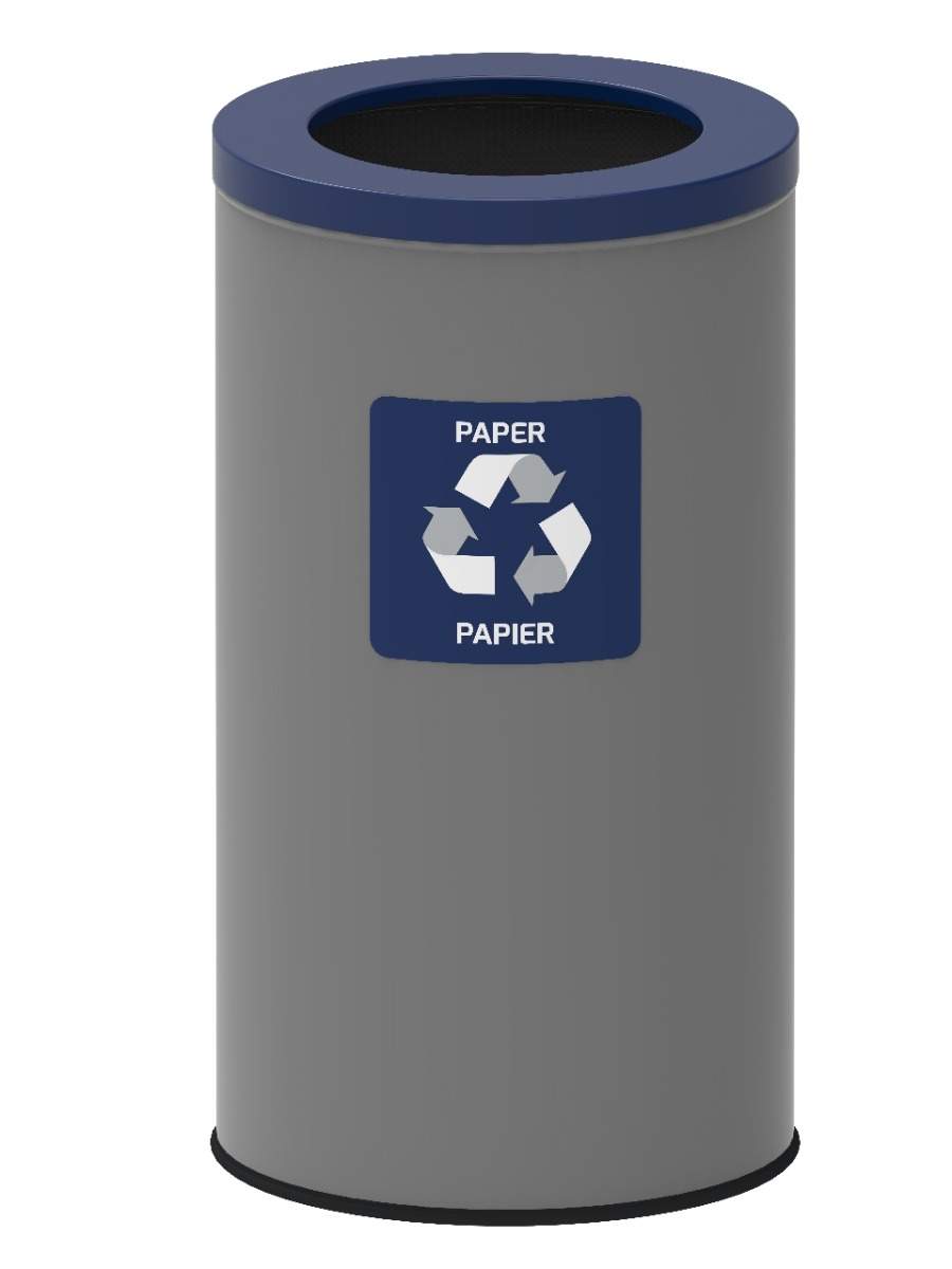 Genbrugsbeholder 75L – Blå, Holdbart stål, Skridsikker