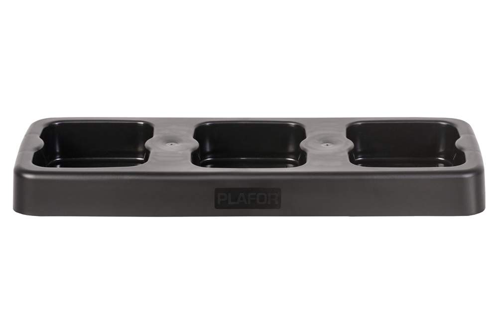 Stativ för soptunna i plast – Rymmer 3 x 20 liters soptunnor, svart | Hem & Hobby | Pryloteket