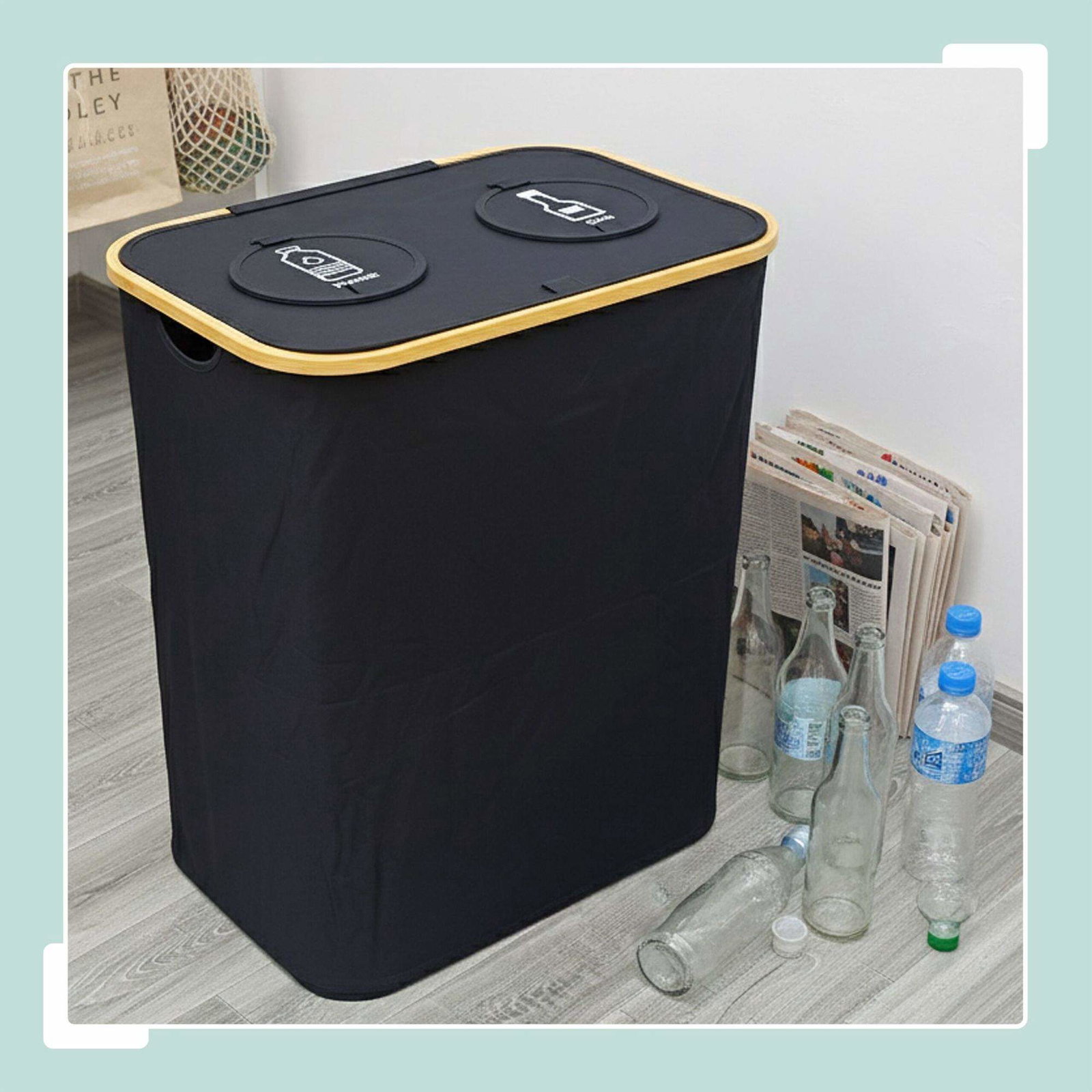 Pantbehållare för återvinning av flaskor – 2 sektioner, enkel att rengöra | Hem & Hobby | Pryloteket