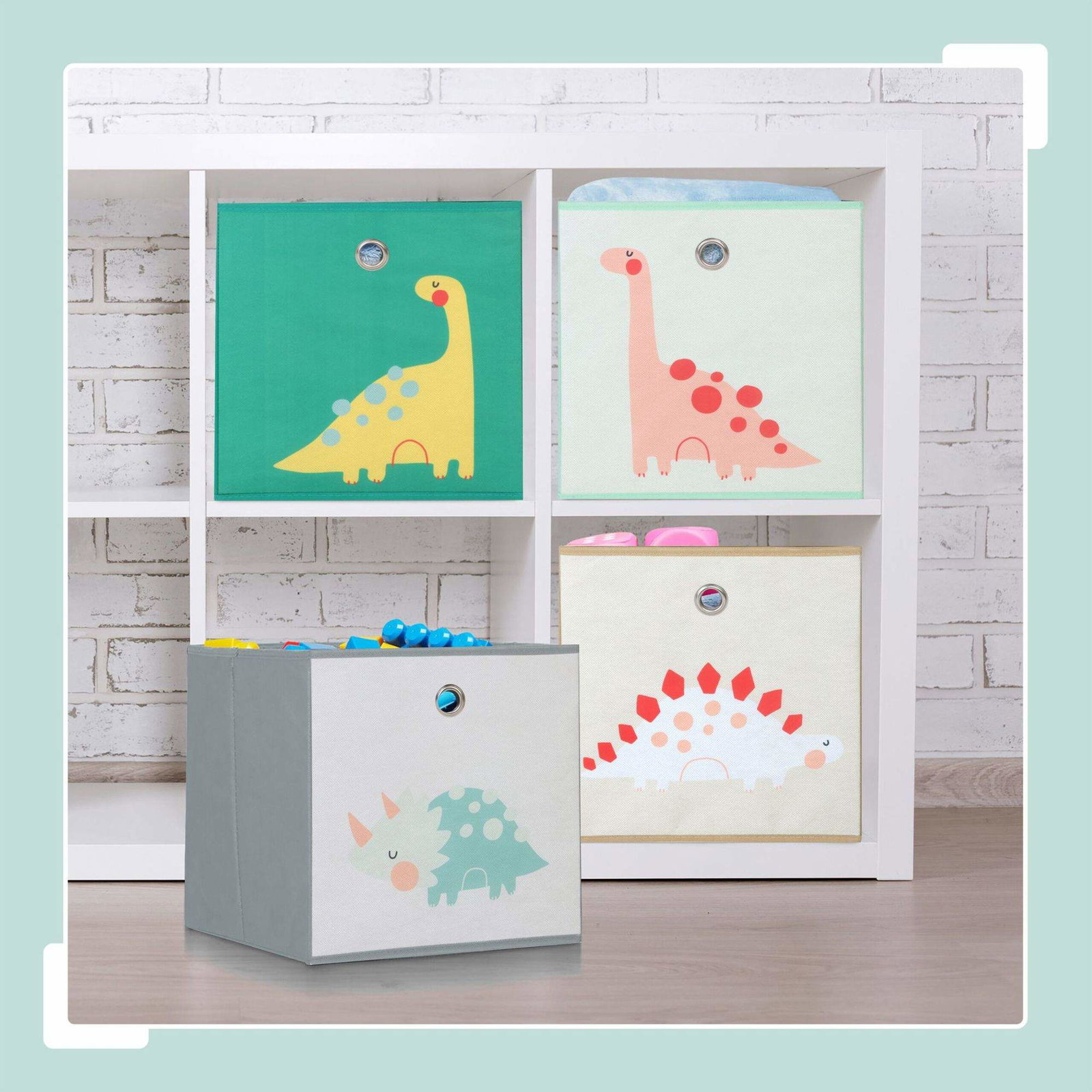 Förvaringslådor för barn – set med 4, hopfällbara och roliga designer | Hem & Hobby | Pryloteket