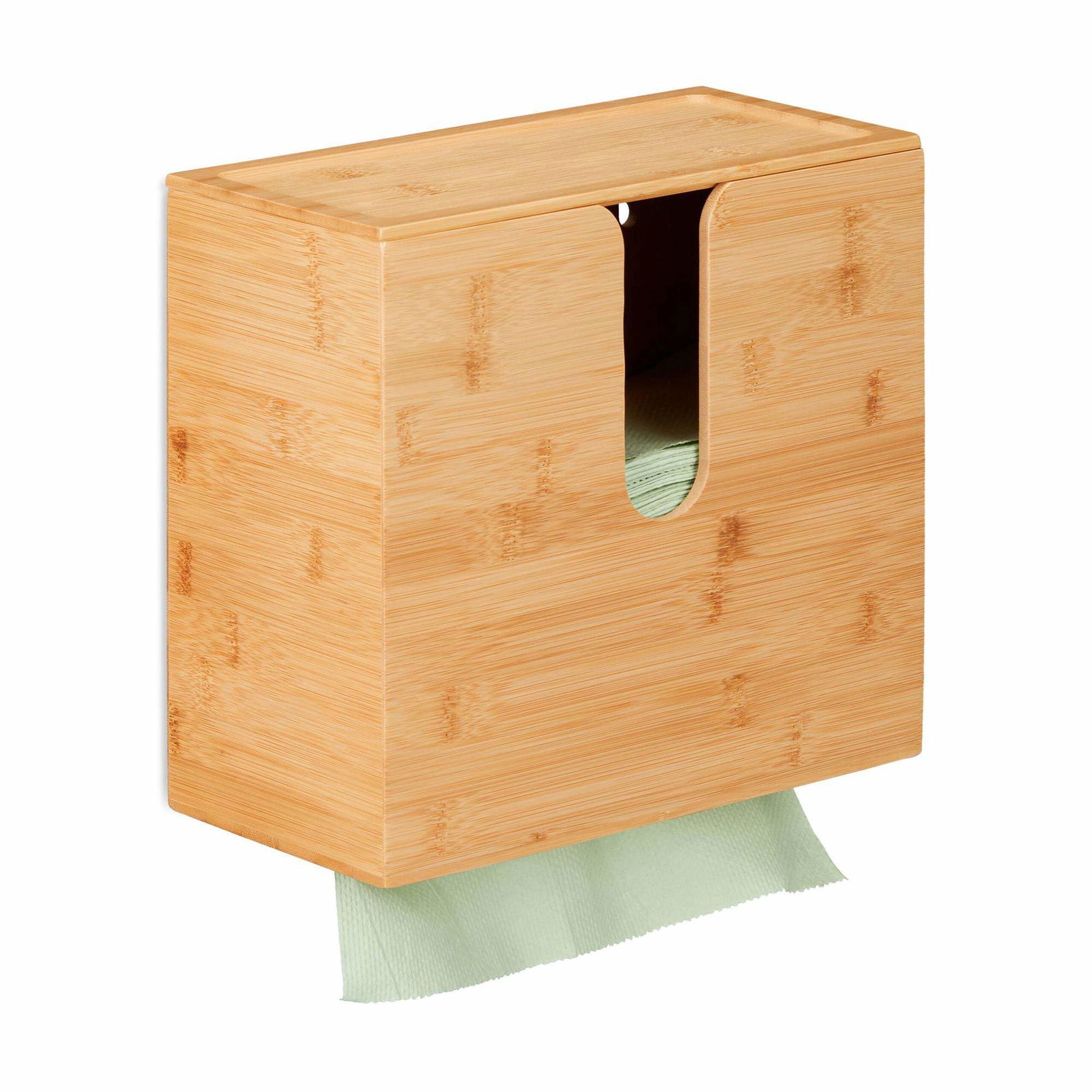 Papirhåndklædedispenser Bambus Med Låg