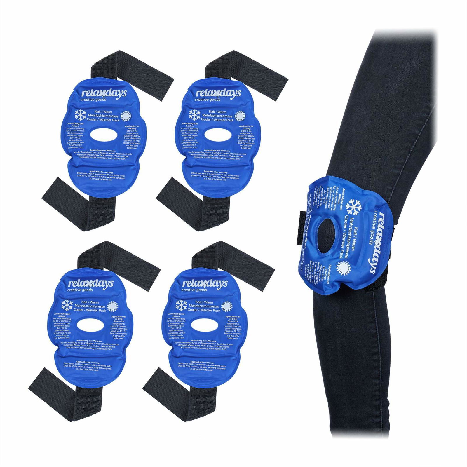 Set med 4 Strap-On Gel knäskydd i blått | Hem & Hobby | Pryloteket