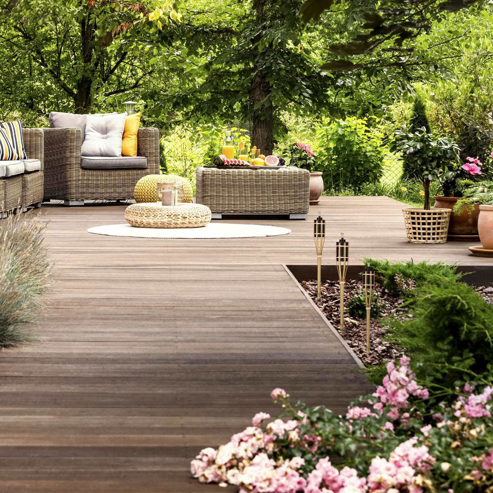 Sæt med 12 havelygter 50 cm