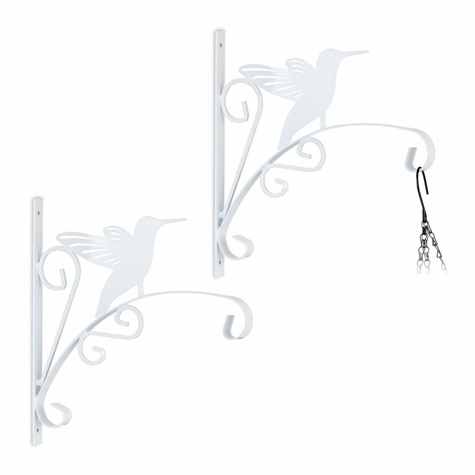 Sæt med 2 hængende kurvbeslag Bird