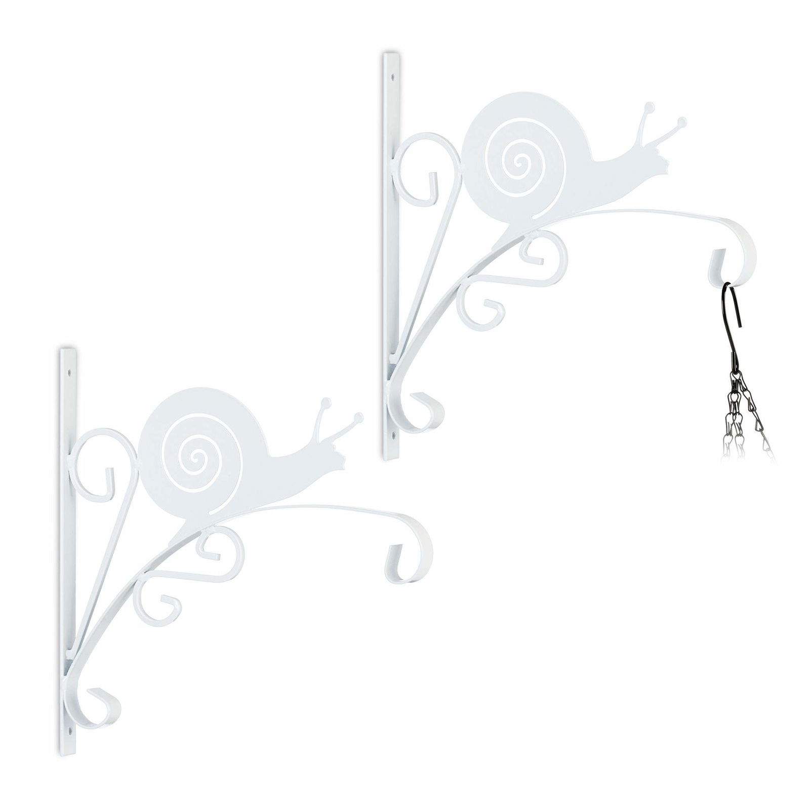 Sæt med 2 hængende kurvbeslag Snegl