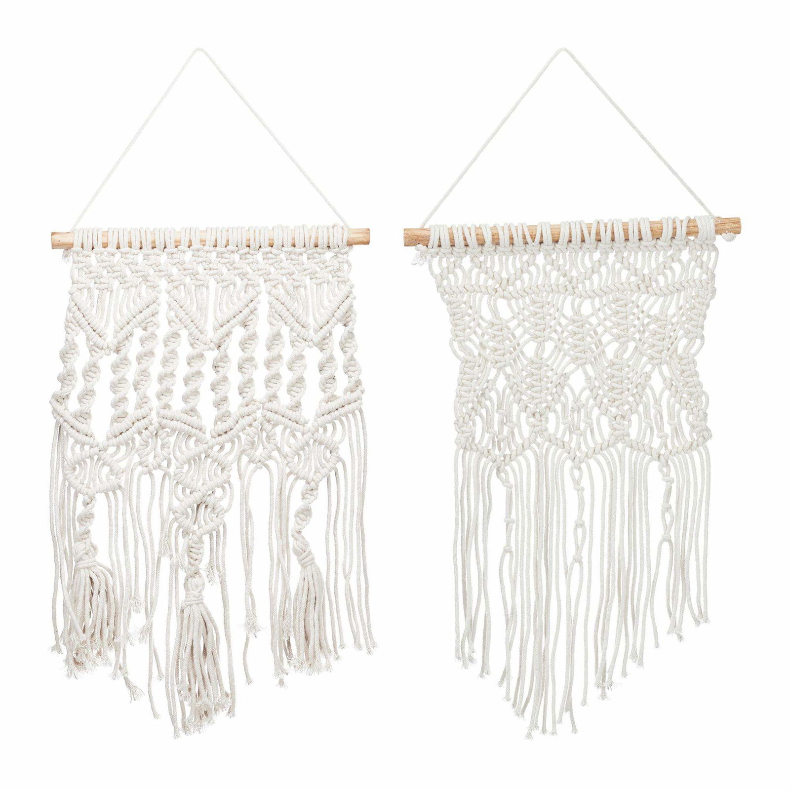 Sæt med 2 Macramé vægophæng