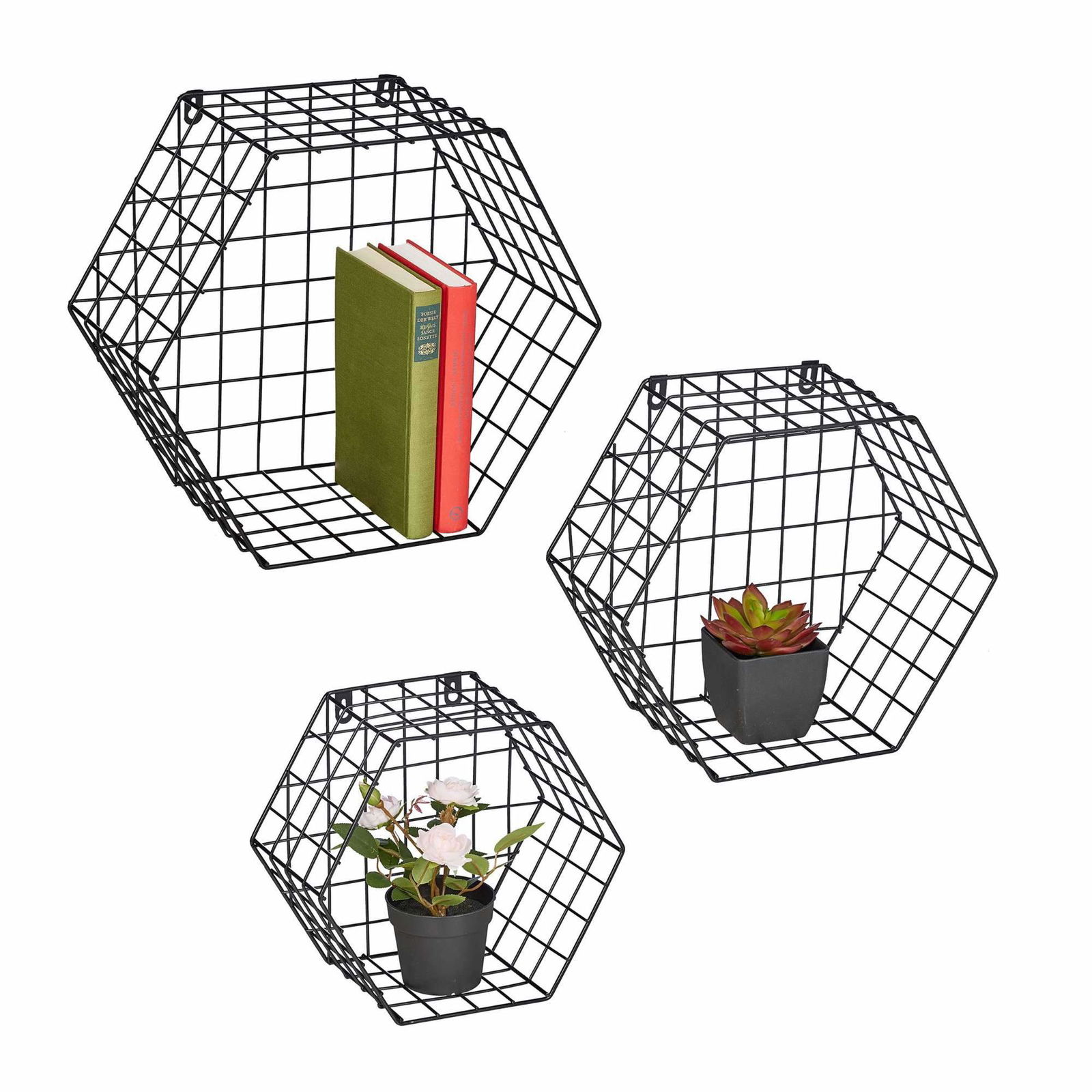 Svarta flytande hyllor i set om 3 | Hem & Hobby | Pryloteket