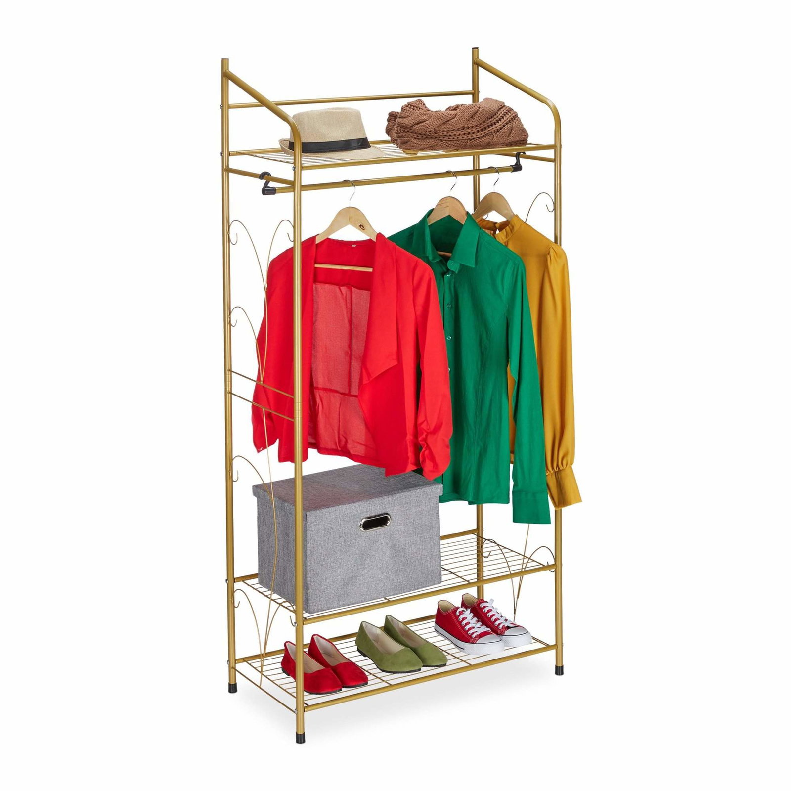 Klädhängare med 3 hyllor | Mode & Accessoarer - Accessoarer | Pryloteket