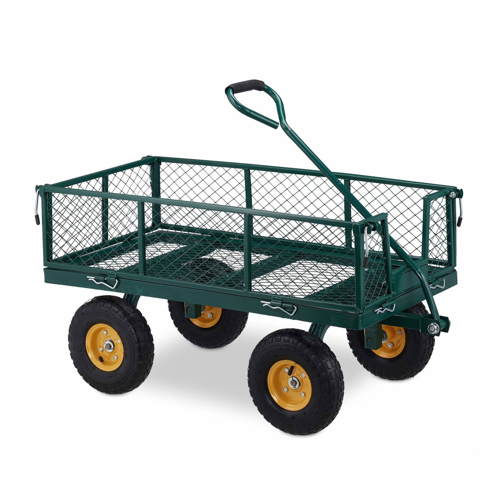 Grøn Heavy-Duty vogn med gule fælge