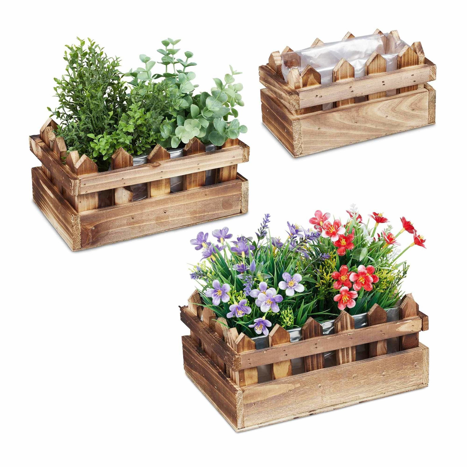 Blomkrukor med dekorativt staket | Hem & Hobby - Hem & Hushåll - Balkong | Pryloteket