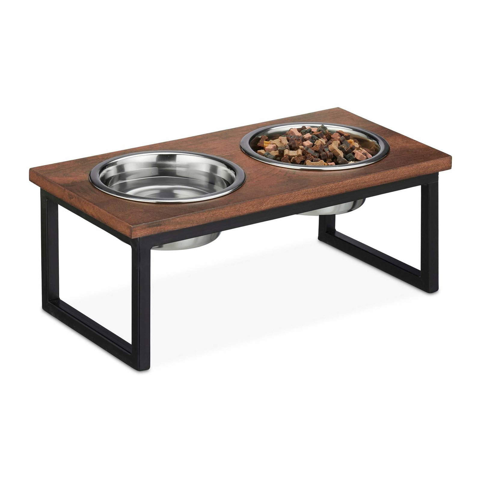 Upphöjd hundskål gjord av mangoträ | Hälsa & Skönhet - Personvård - Vård & Rehabilitering - Hållning | Pryloteket