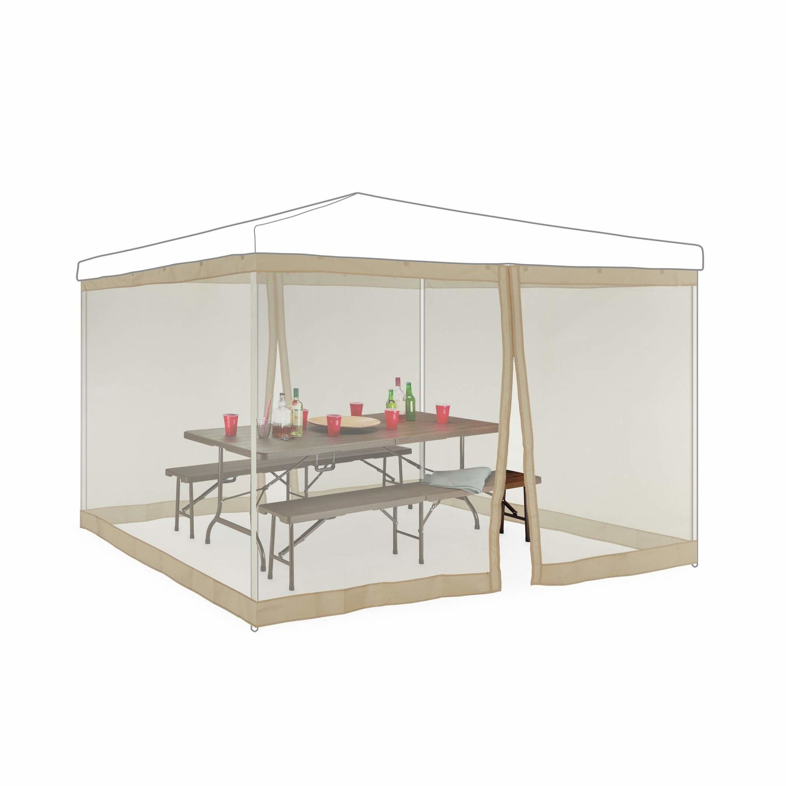 Myggnät för 3x3m Pavilion Beige | Hem & Hobby - Hem & Hushåll - Kök - Köksredskap - Lock | Pryloteket
