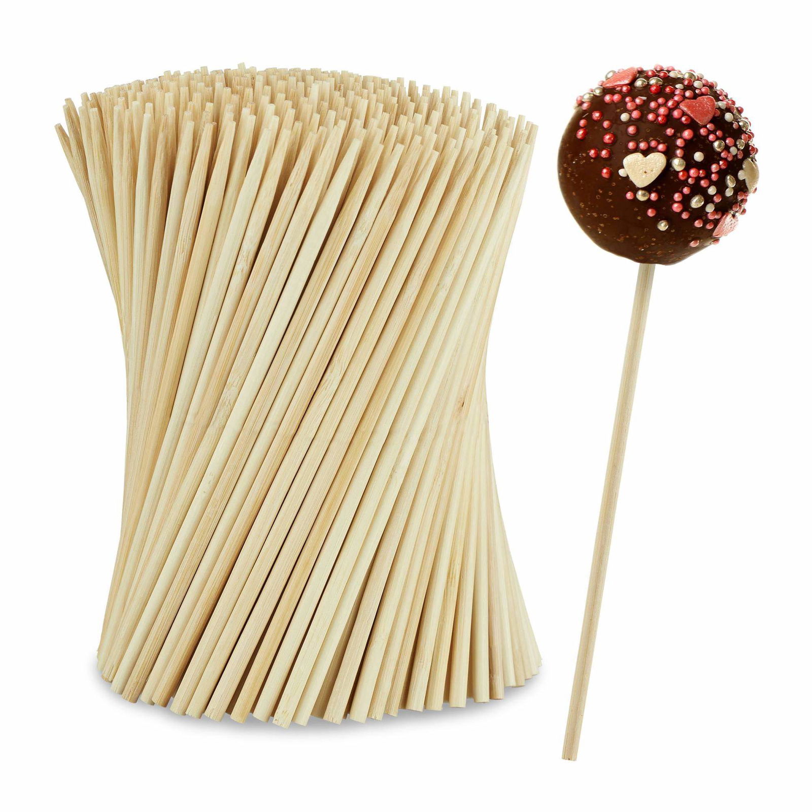 400x Cake Pop Sticks Bambus