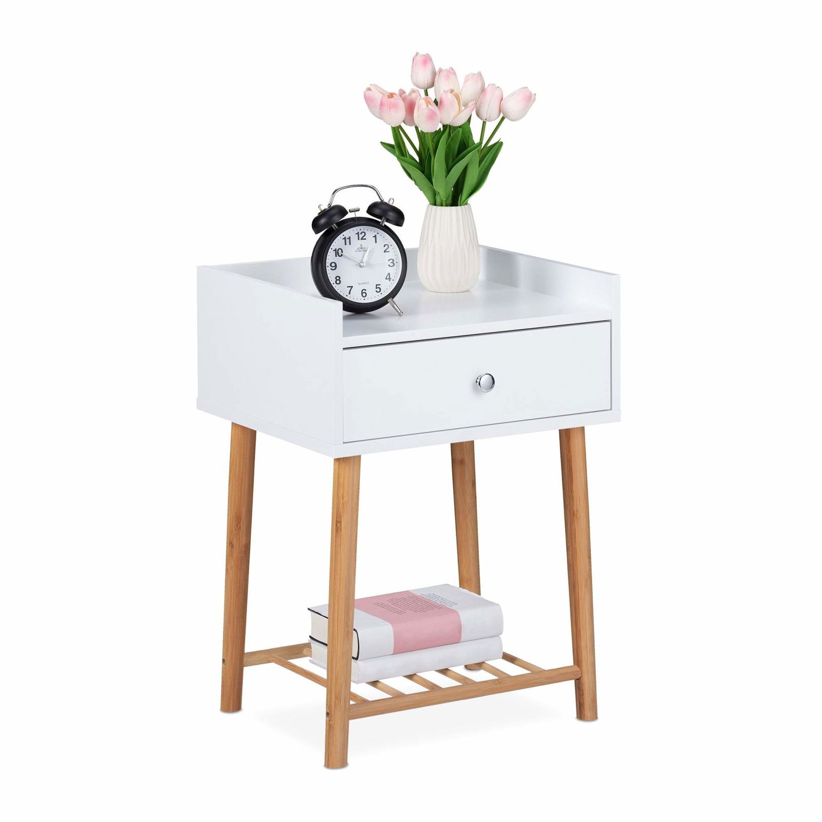 Sengebord med skuffe