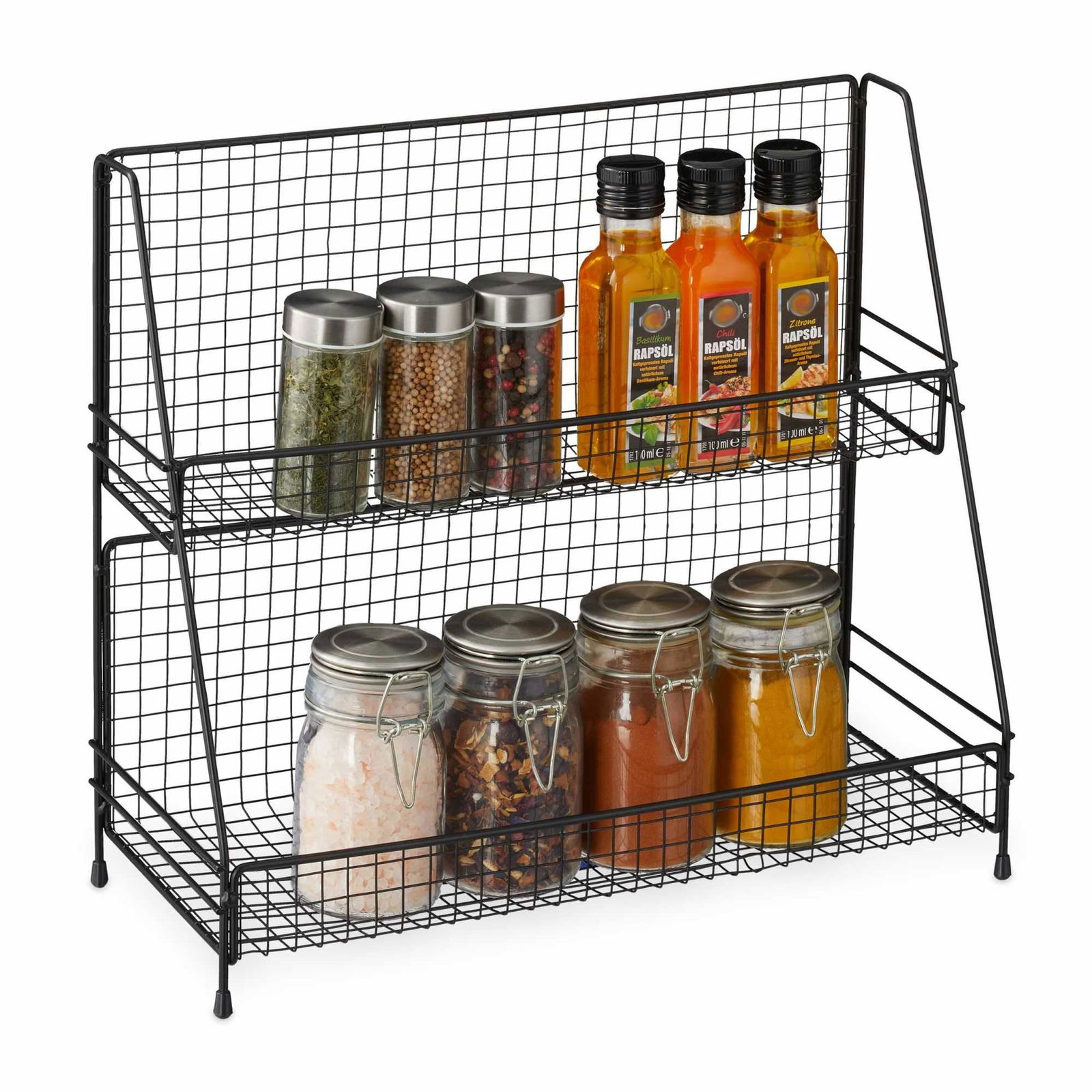 Kryddställ i svart metall | Hem & Hobby - Hem & Hushåll - Kök - Köksförvaring - Kryddförvaring - Kryddställ | Pryloteket