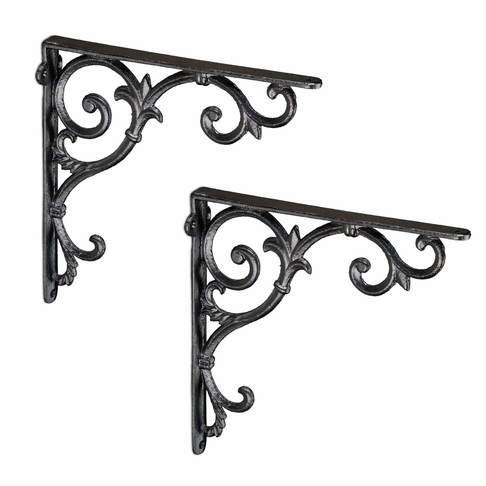 Sæt med 2 hyldebeslag i vintage look