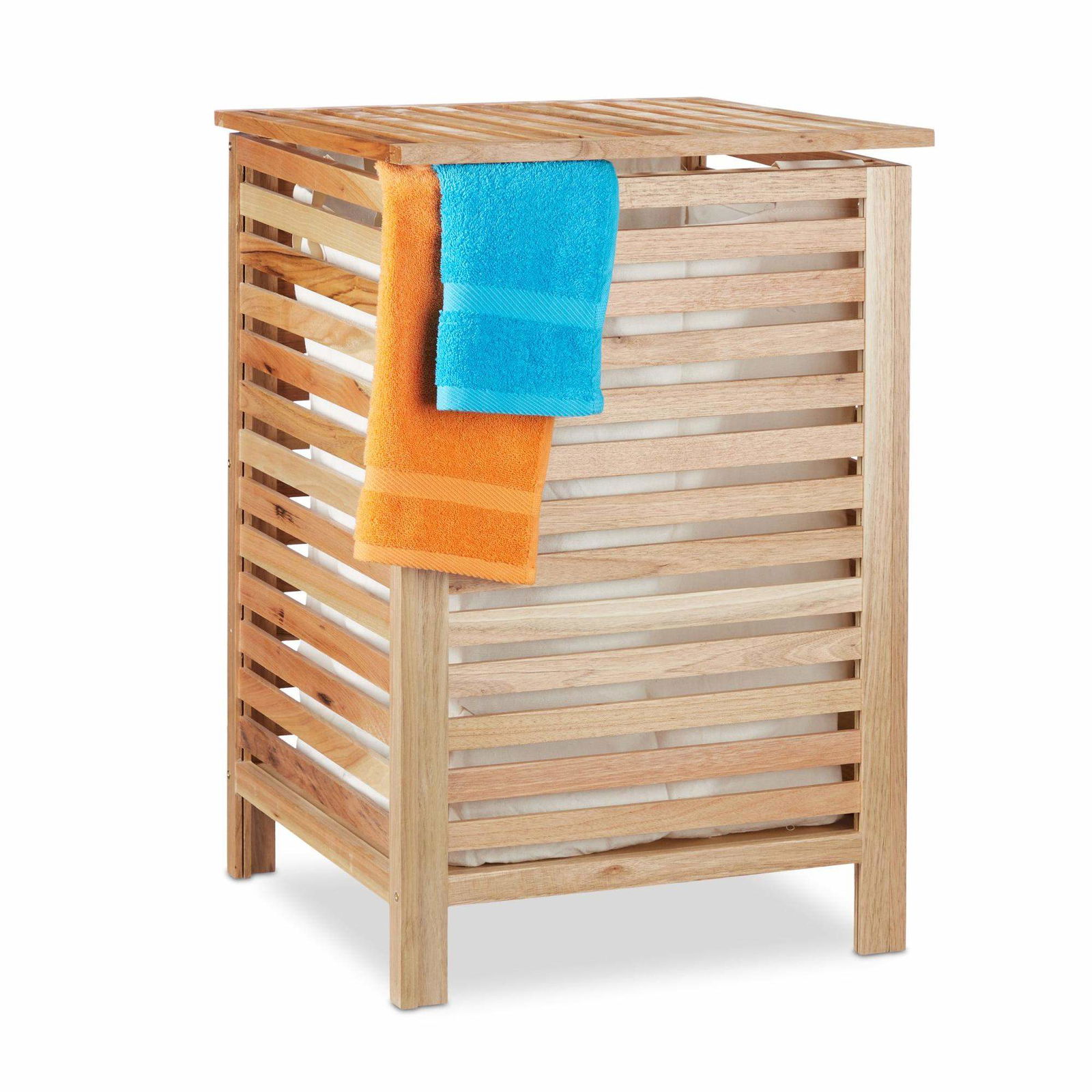 Tvättkorg i valnötsträ | Mode & Accessoarer - Kläder - Underkläder | Pryloteket