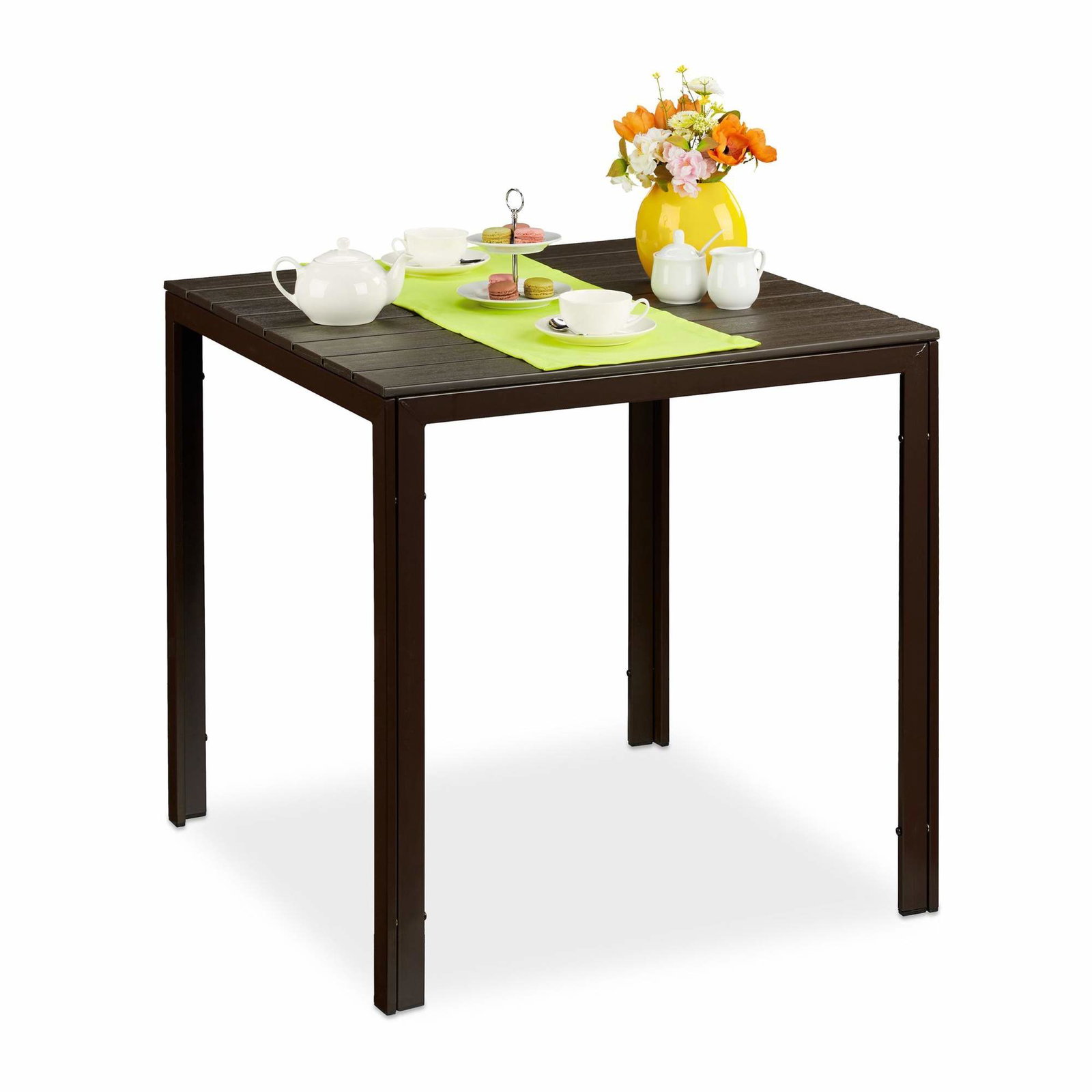 Fyrkantigt trädgårdsbord med träeffekt | Hem & Hobby - Hem & Hushåll - Balkong | Pryloteket