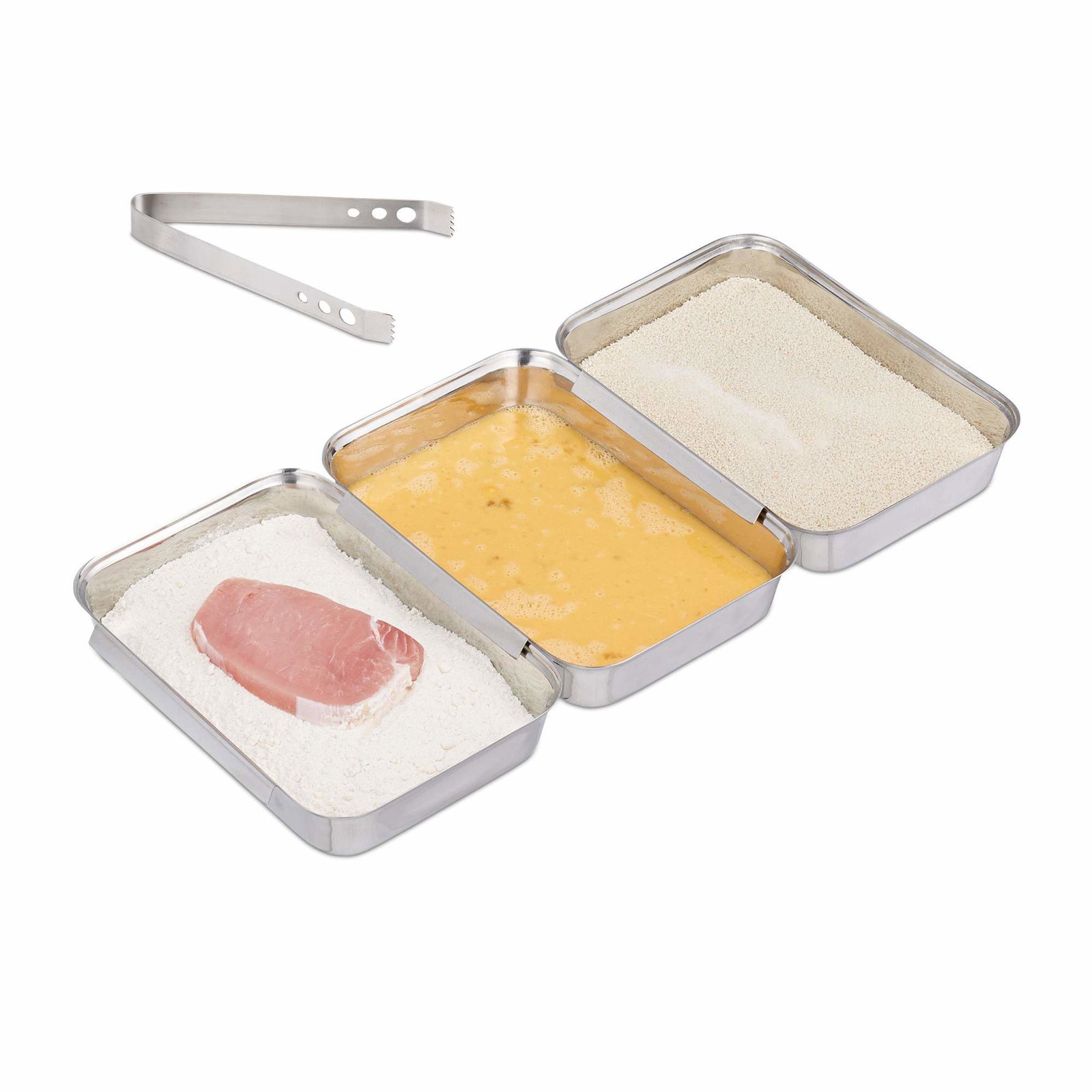 Paneringsbricka Set i rostfritt stål | Hem & Hobby - Hem & Hushåll - Bygg | Pryloteket