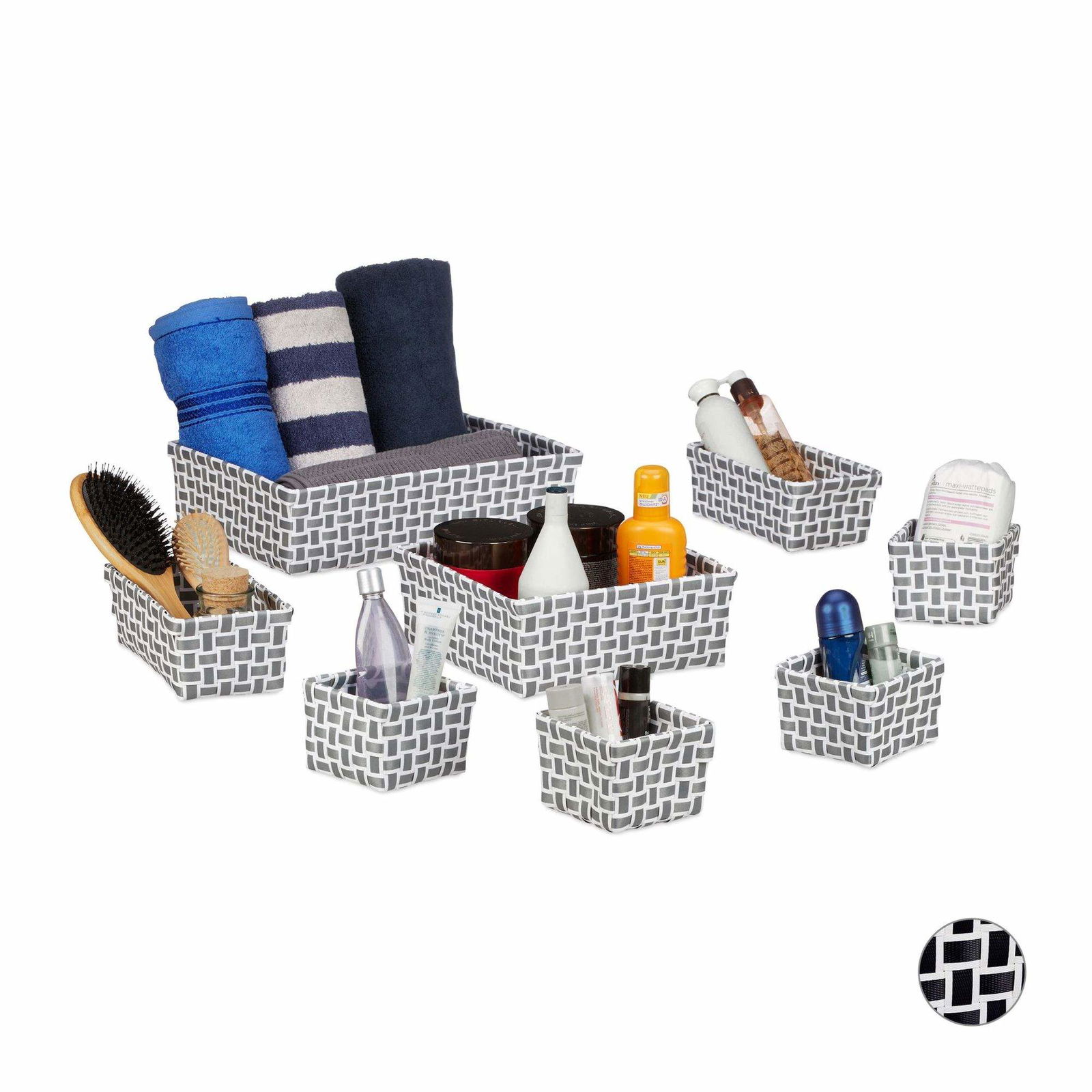 Opbevaringskurvesæt med 8 stk