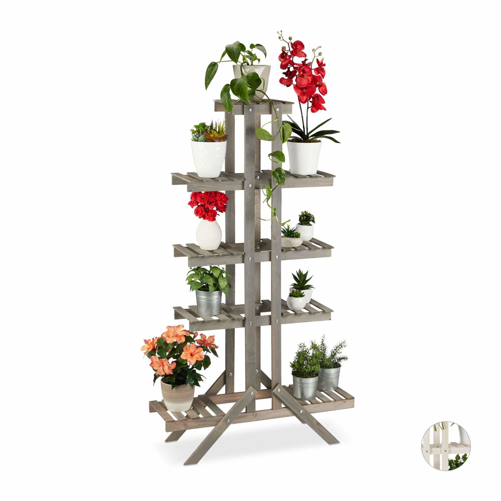 5-tiers blomsterstativ
