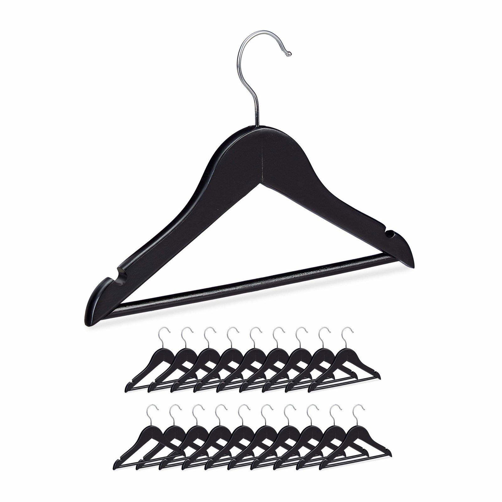 Svarta klädhängare i trä för barn | Mode & Accessoarer - Kläder - Klänningar | Pryloteket