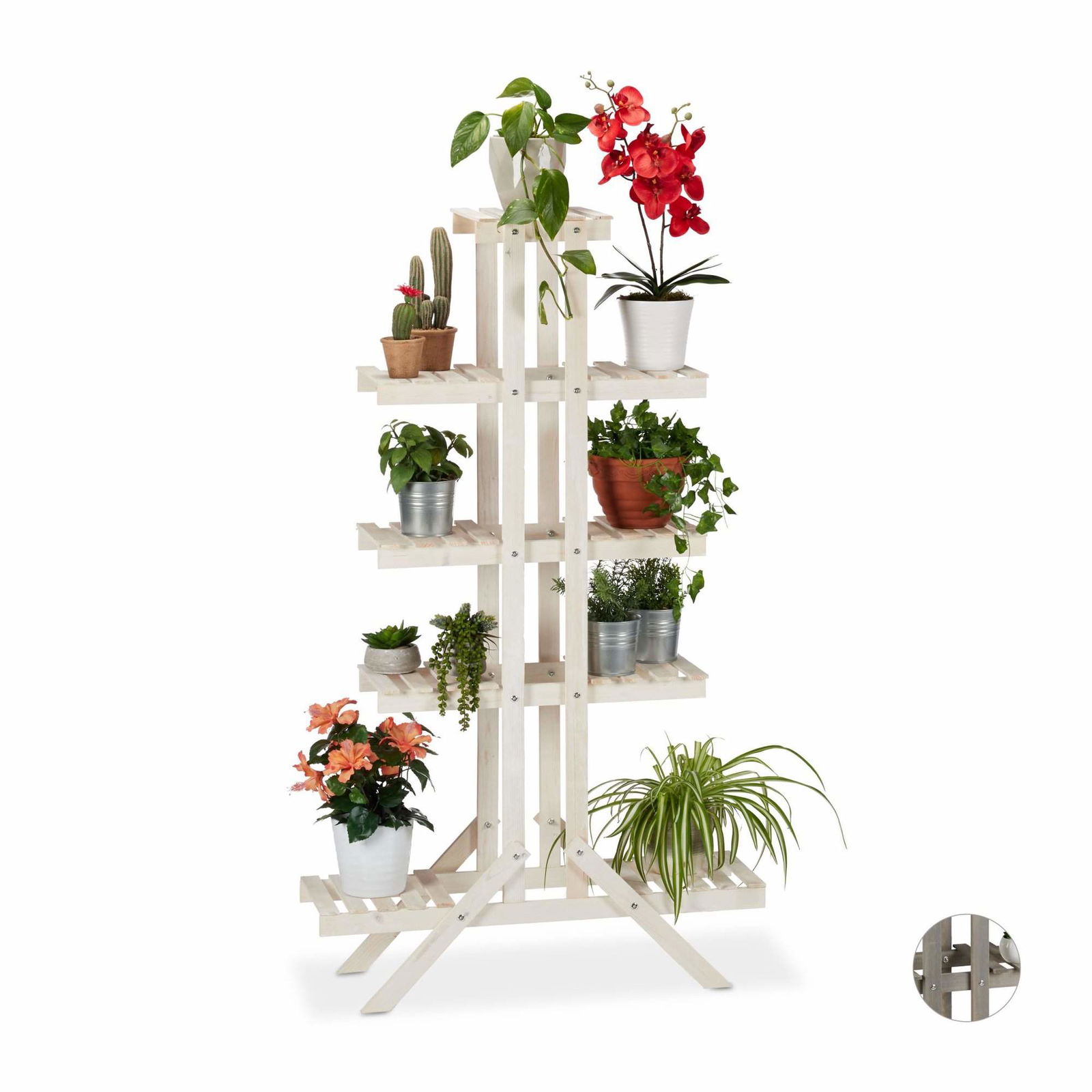 5-tiers blomsterstativ