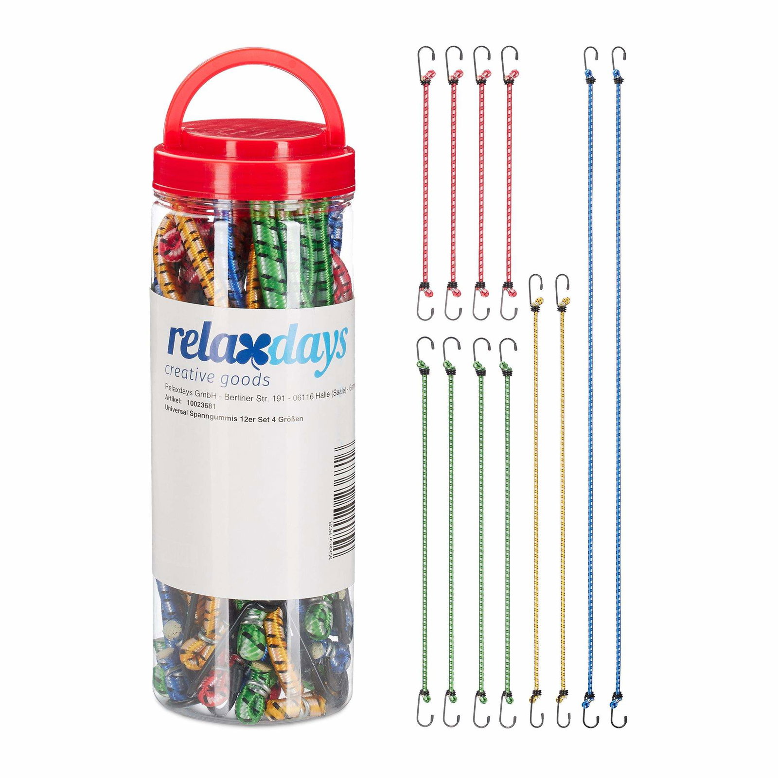 Bungee Cord Set med 12 4 storlekar | Sport & Fritid - Cykeltillbehör - Cykelställ | Pryloteket