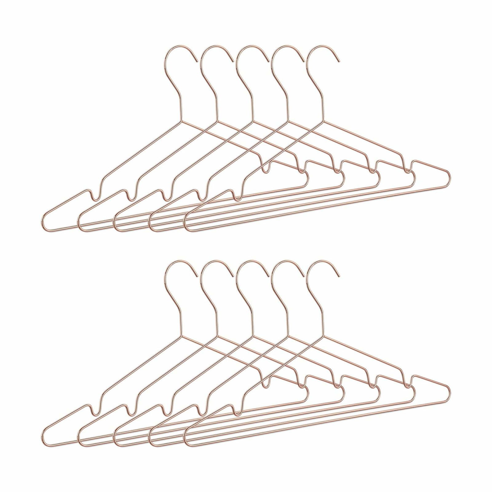 Sæt med 10 rosé-gyldne bøjler