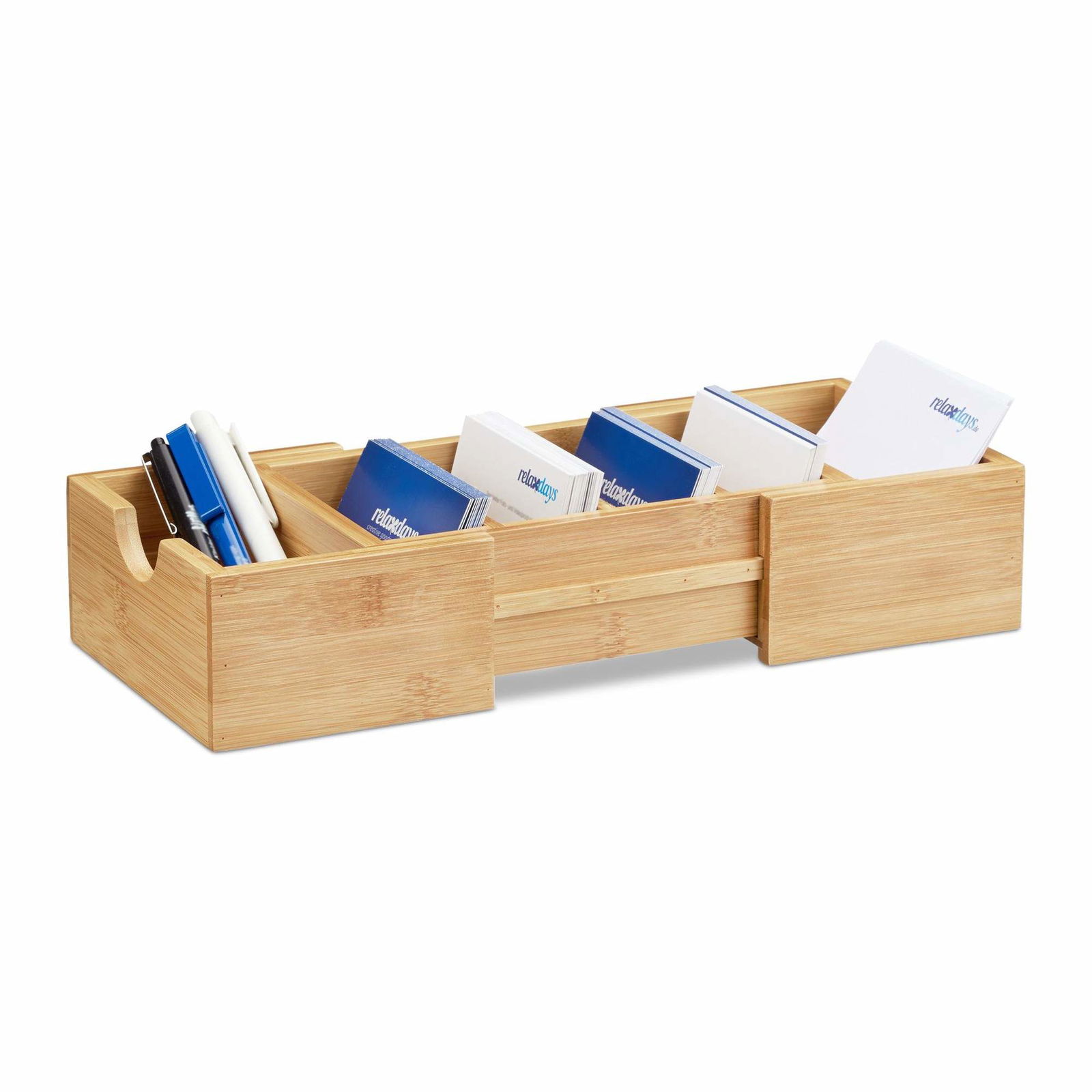 Card Organizer DIN A8 Natural Bamboo Skrivbordslåda Förvaring Pennhållare | Elektronik - Tillbehör Mobil & Surfplatta - Mobiltillbehör - Mobilkablar - Tillbehör | Pryloteket