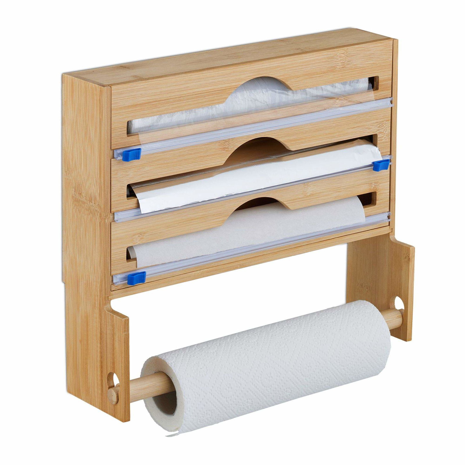 Foliedispenser med køkkenrulleholder