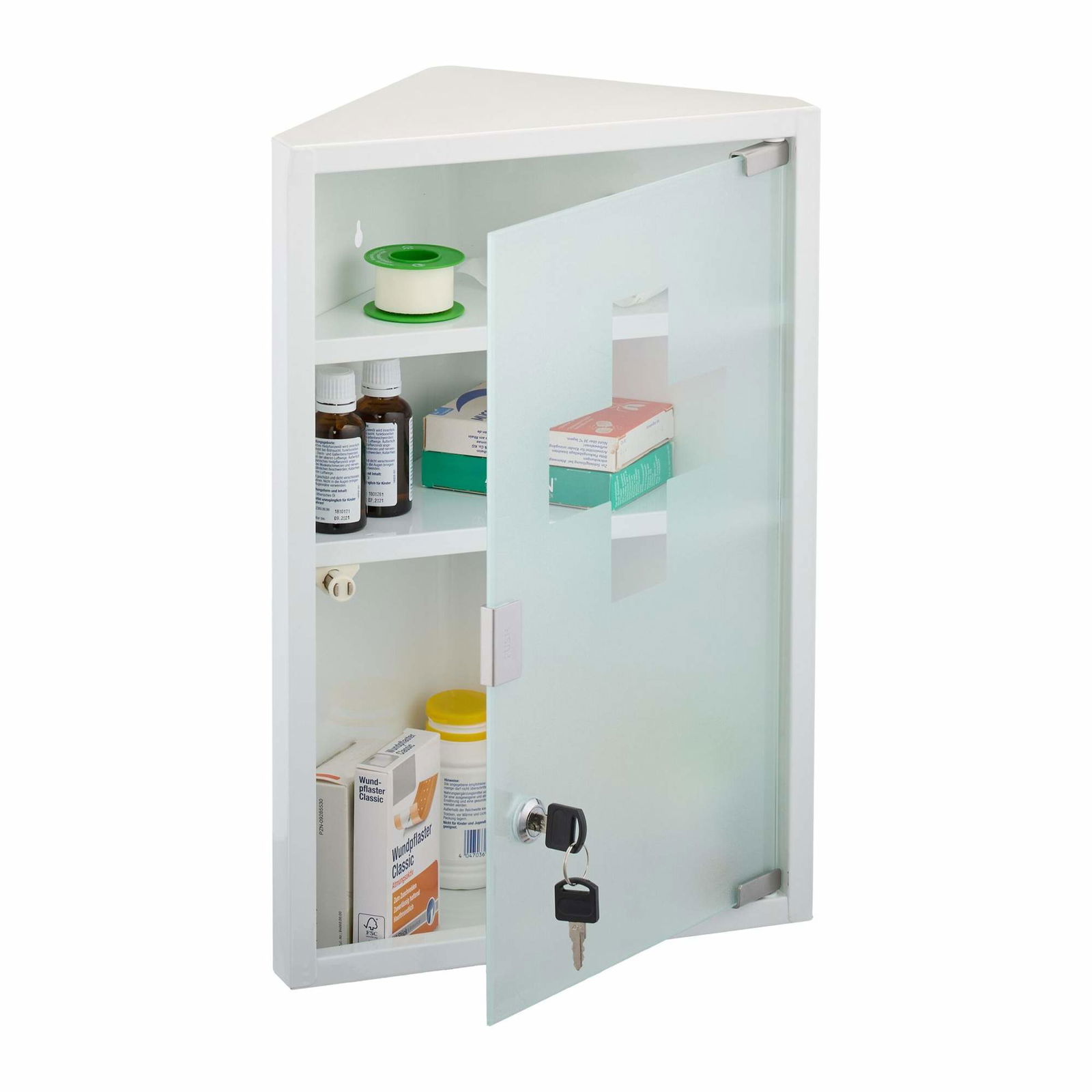 Medicinskab med glaslåge