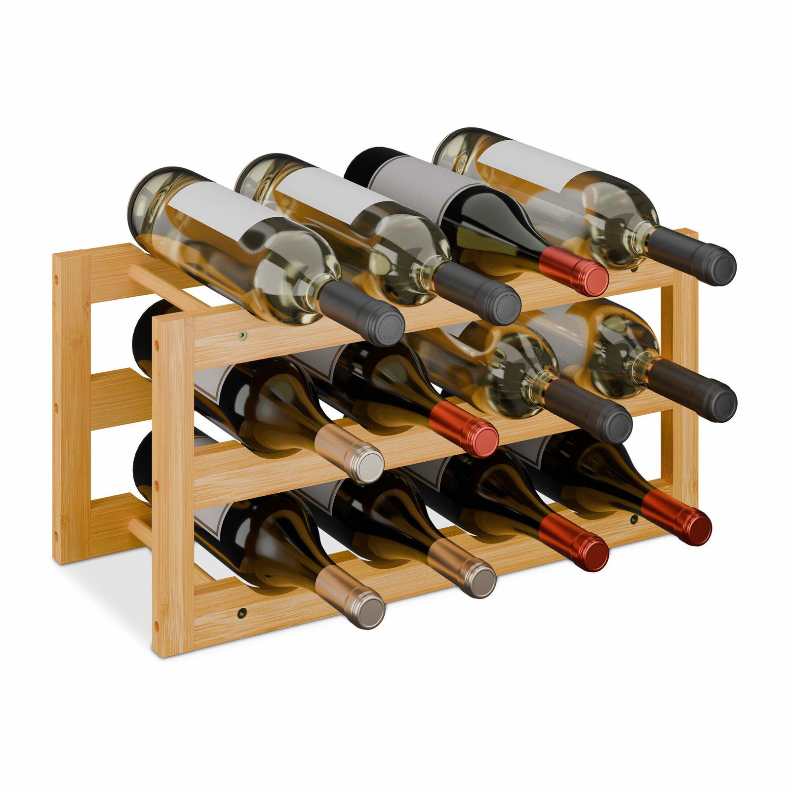 Vinreol til 12 flasker