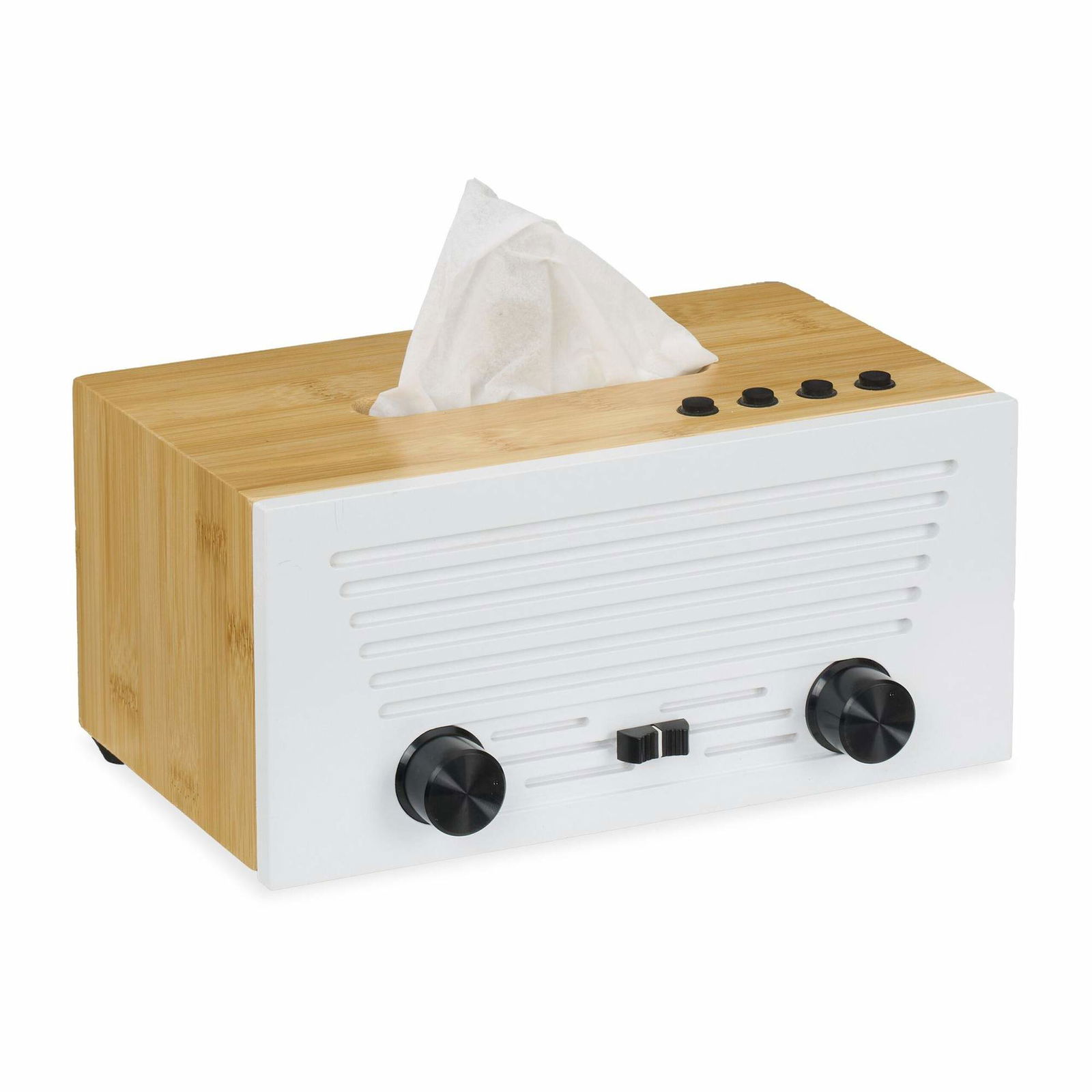 Kosmetisk tissueboks i radiodesign