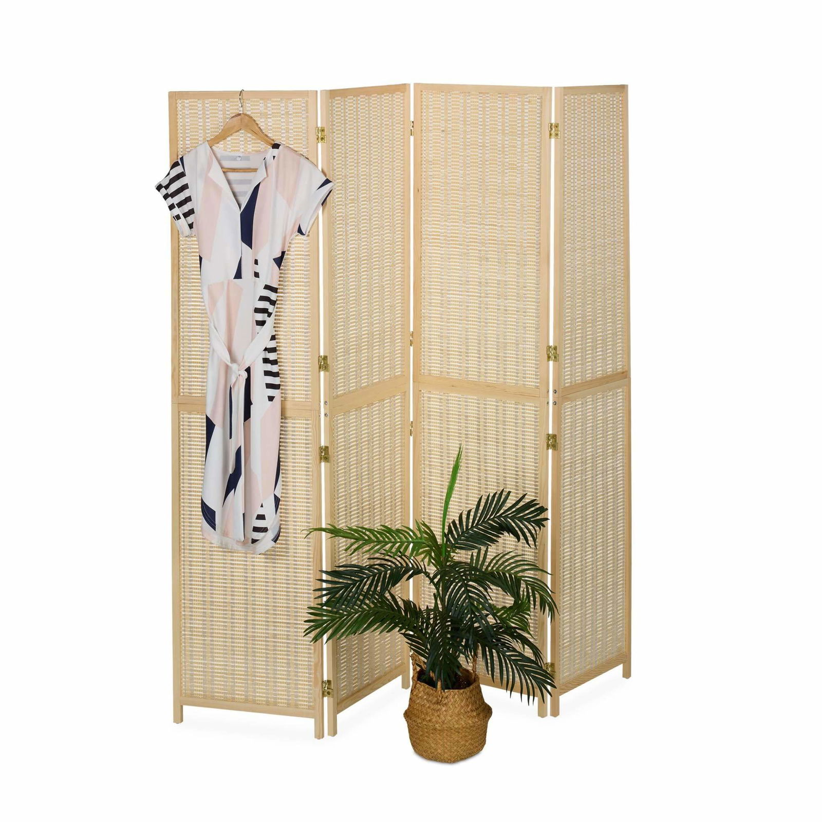 Bambusskærm 4-delt