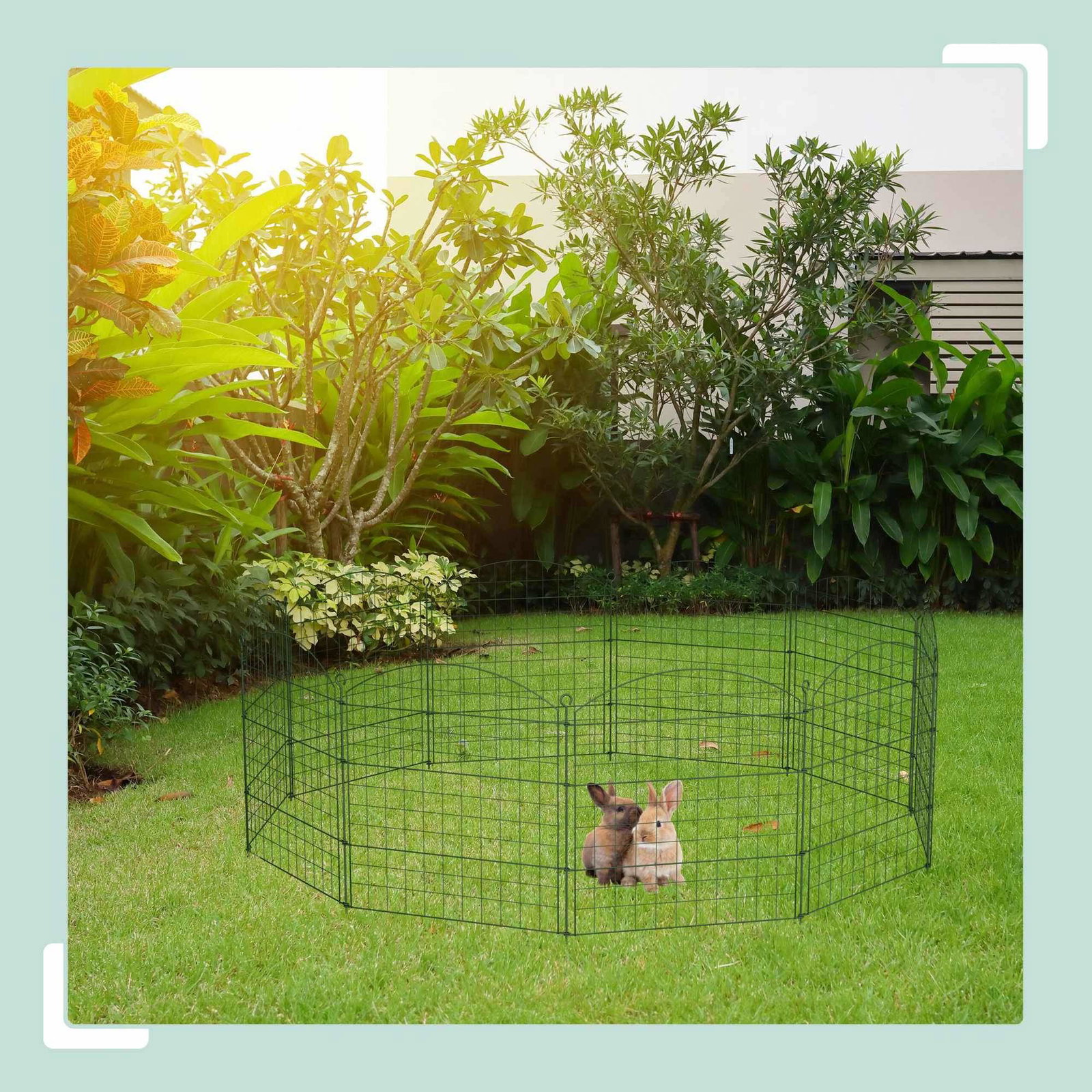 Dekorativ teichzaun med 10 dele