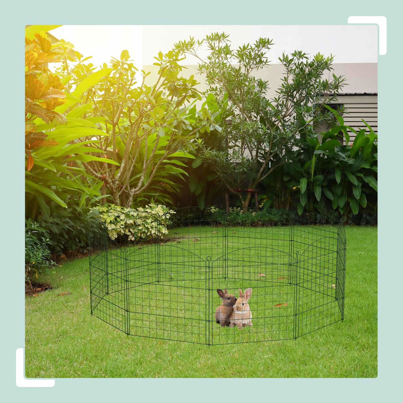 Dekorativ teichzaun med 10 dele