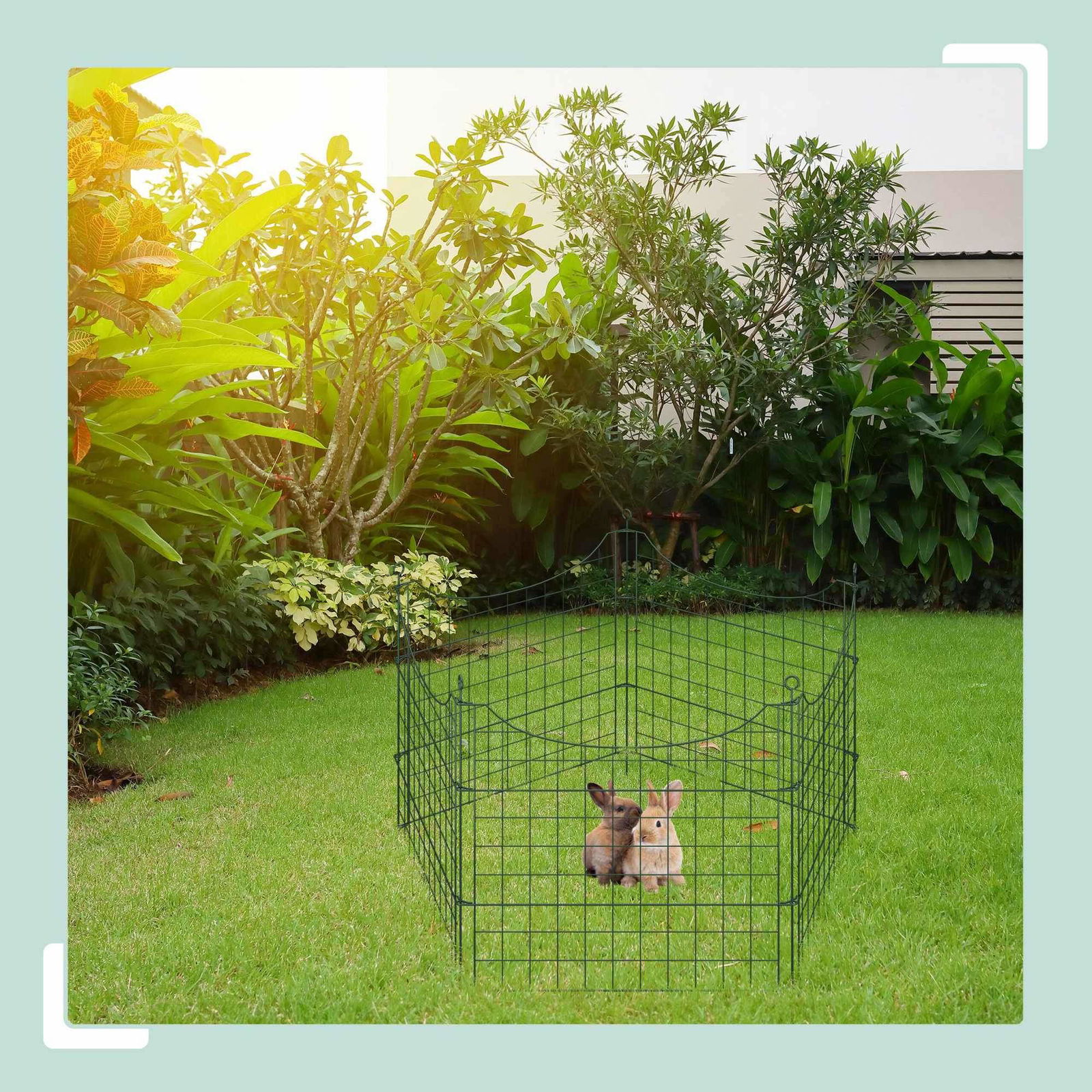 Teichzaun med 5 dele og nederste buer