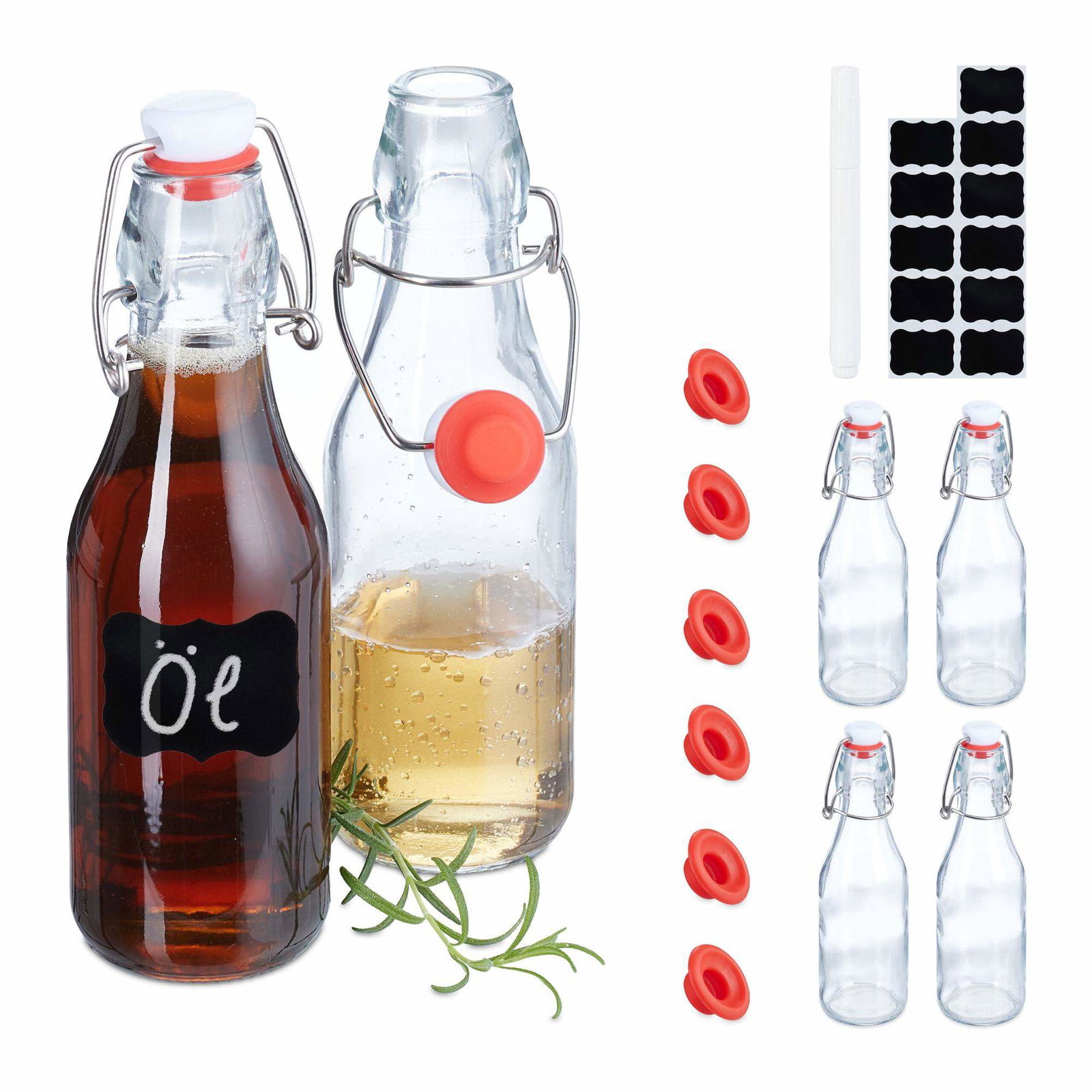 250 ml bægerglas med spændelåg i 6-pak
