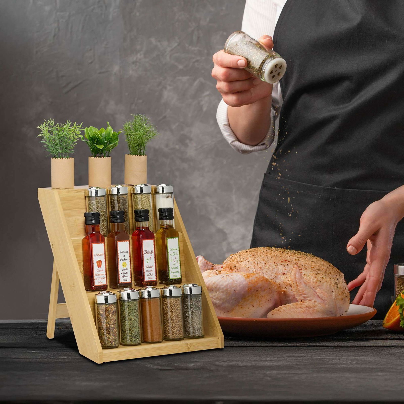 Krydderihylde i bambus