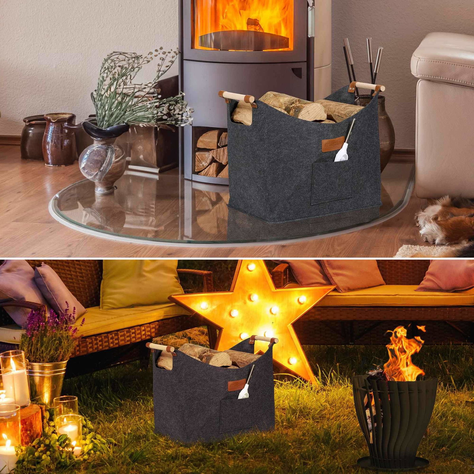 Träkorg i filt | Leksaker & Spel - Leksaker | Pryloteket