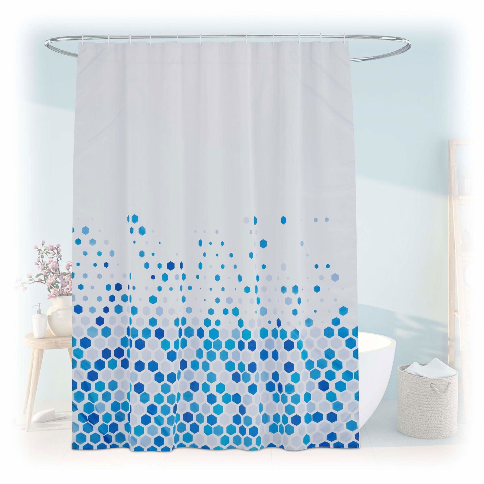 Badeforhæng 180x200 cm med motiv