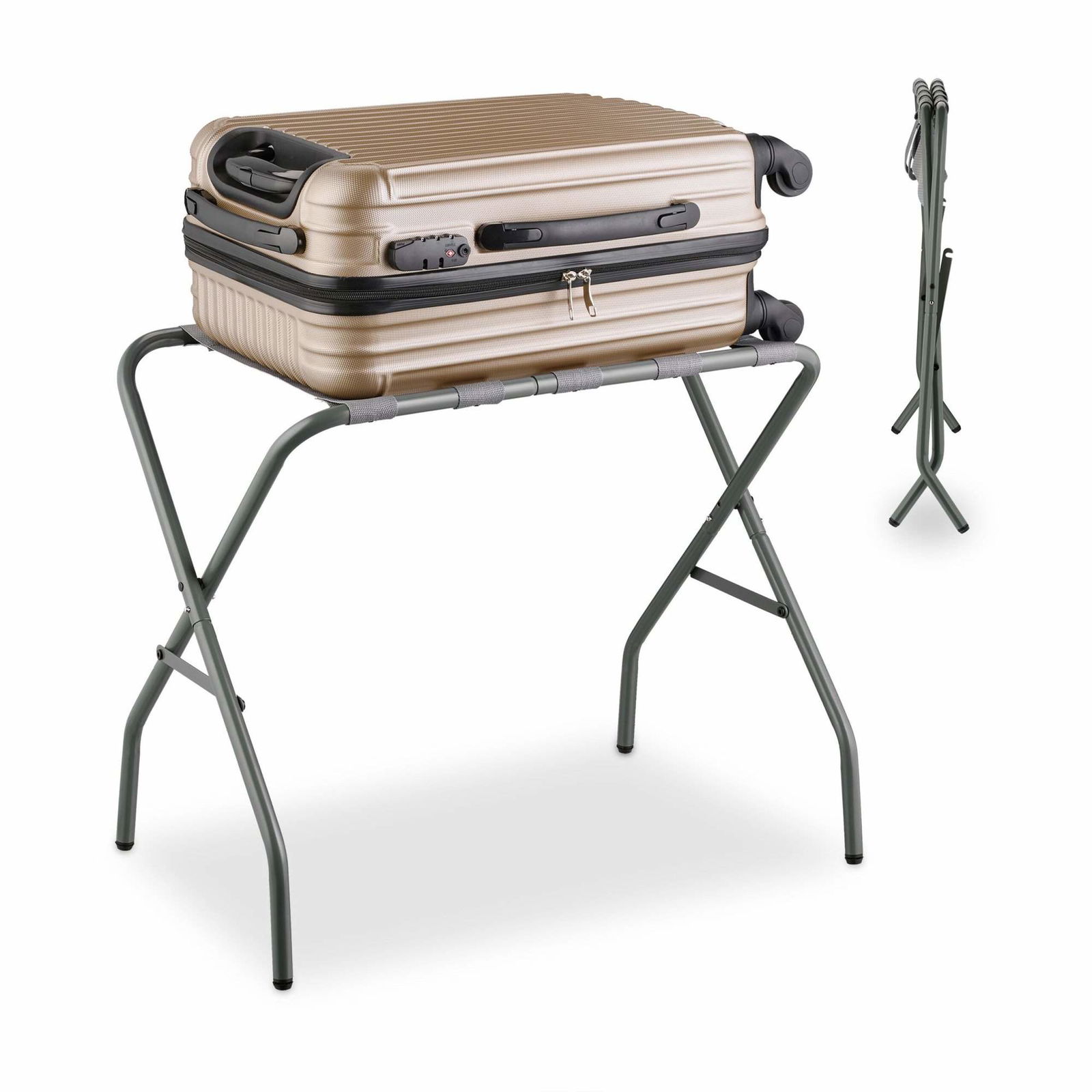 Sammenklappelig frakkestativ i metal