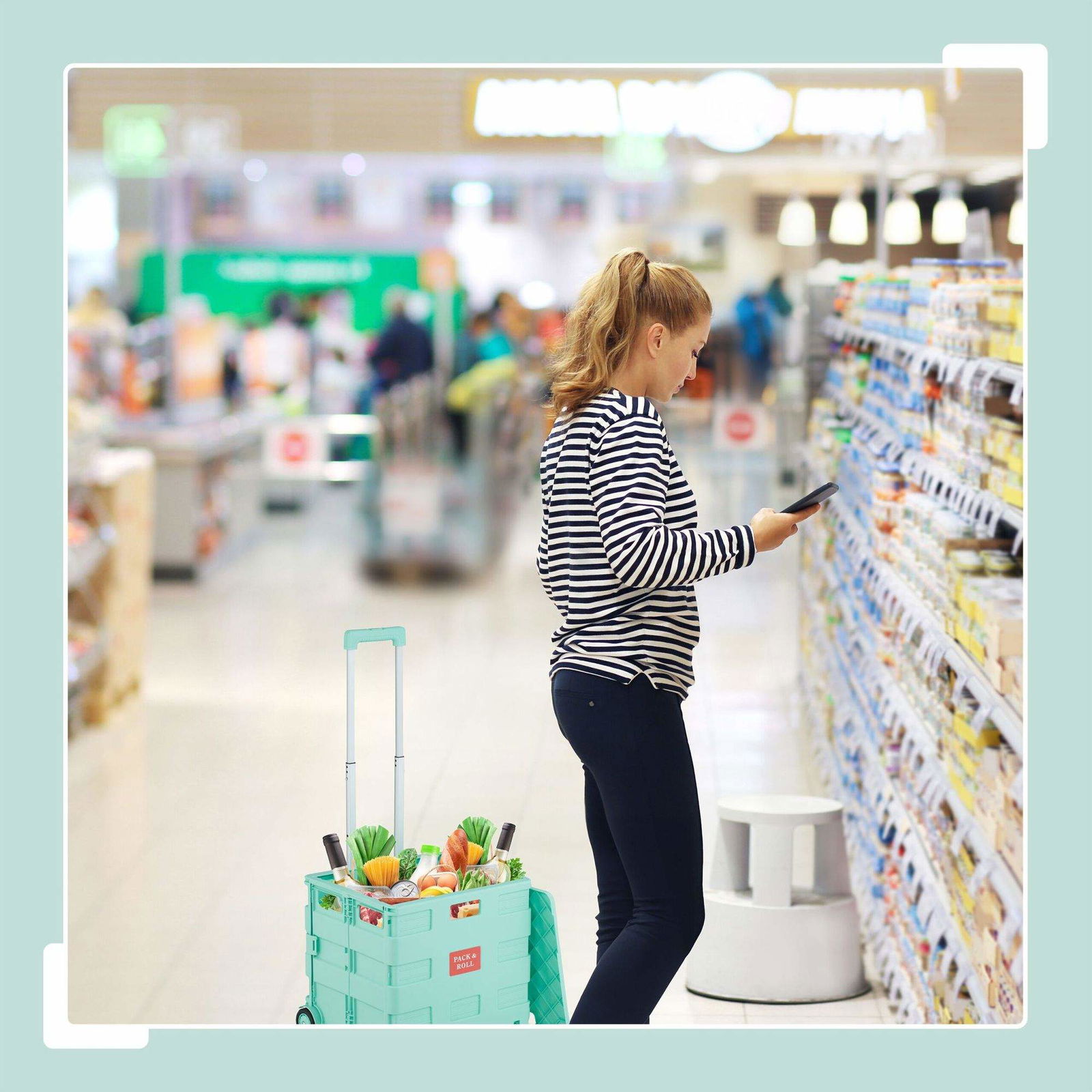 Indkøbsvogn med låg