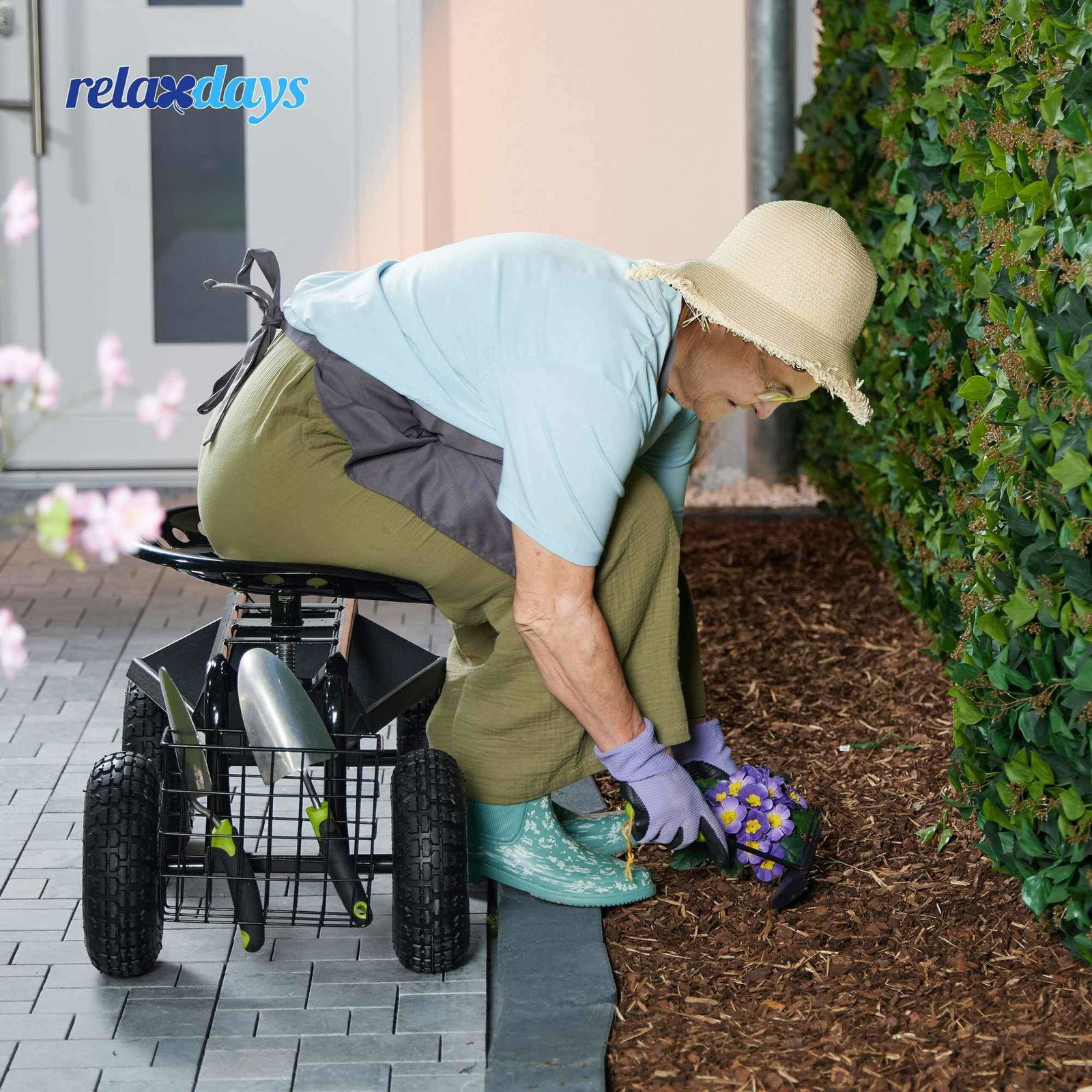 Mobil trädgårdssits med förvaring | Elektronik - Tillbehör Mobil & Surfplatta - Mobiltillbehör - Mobilkablar - Tillbehör | Pryloteket