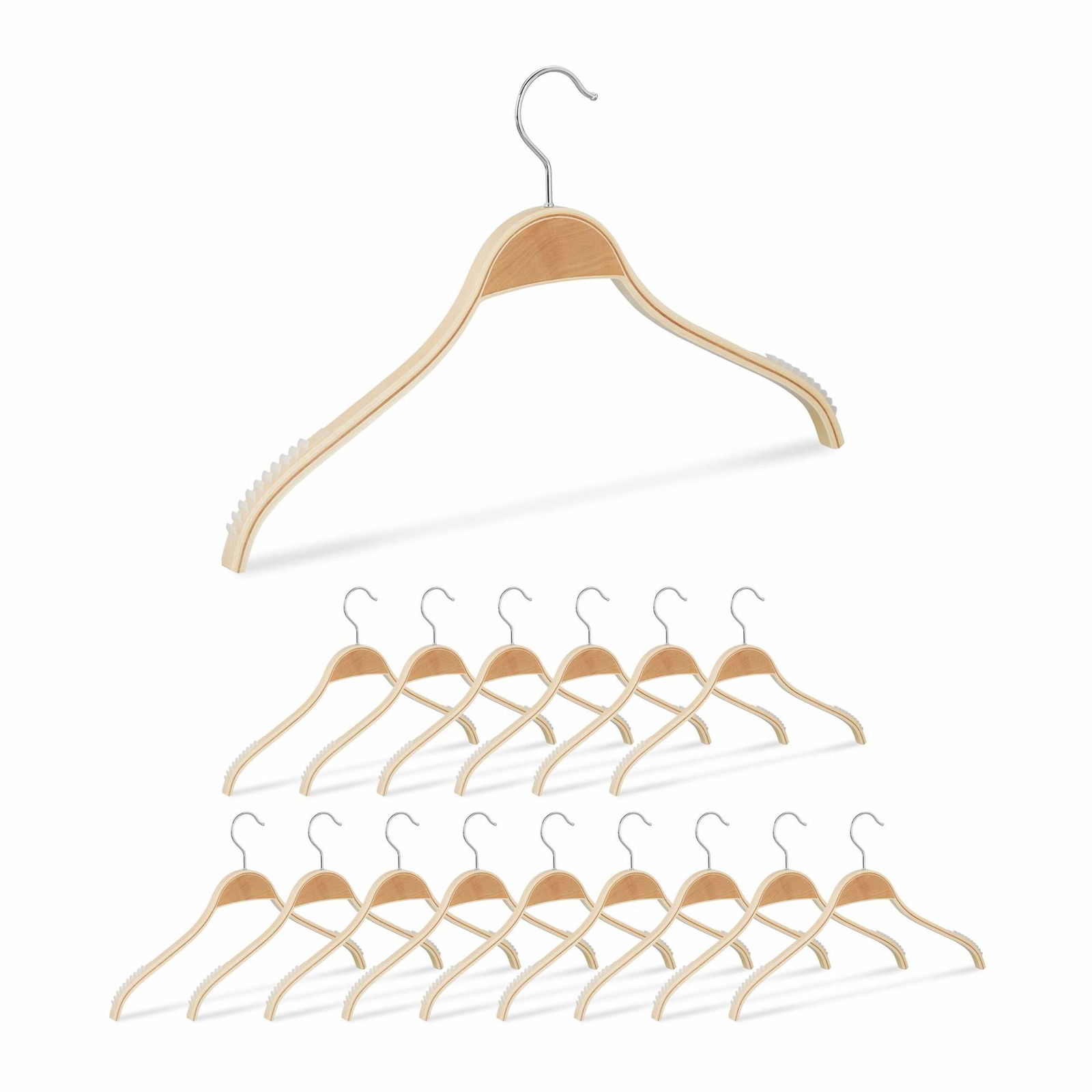 Trætøjsbøjler, 16-pak